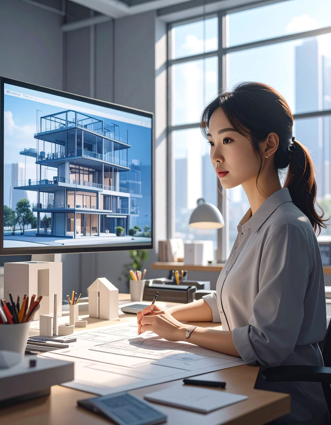 The Architects AI Design Studio - 30 ai home office setup ideas