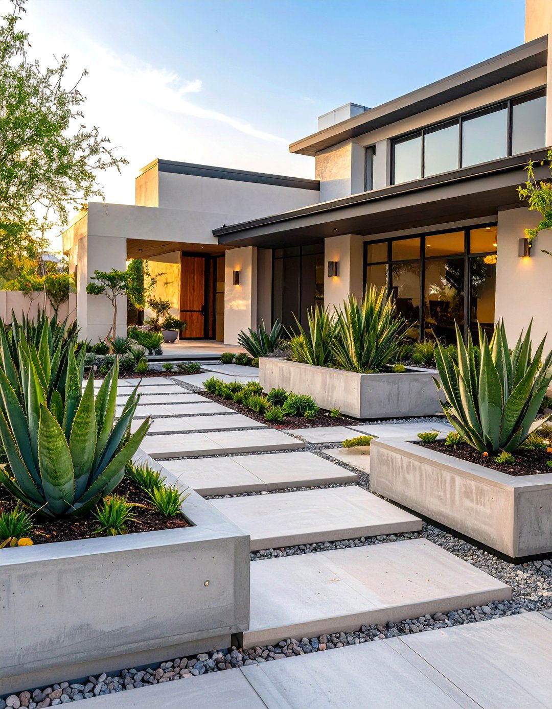 The Architectural Concrete Landscape - 30 front yard landscaping ideas florida