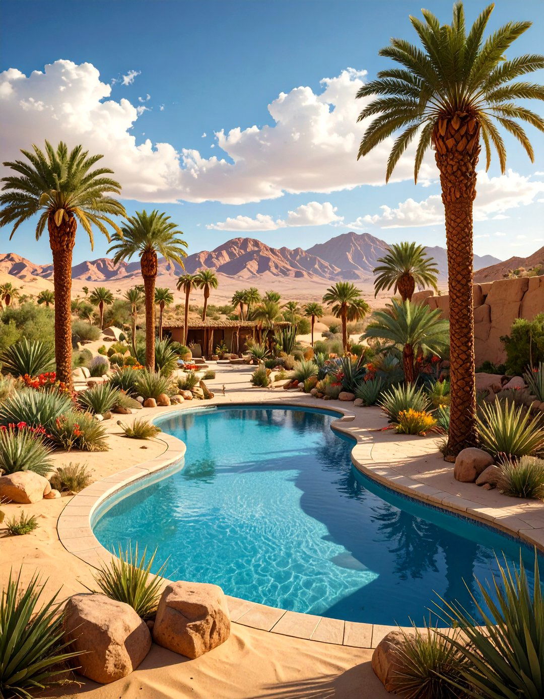 The Arid Desert Oasis Garden - 30 minecraft garden ideas