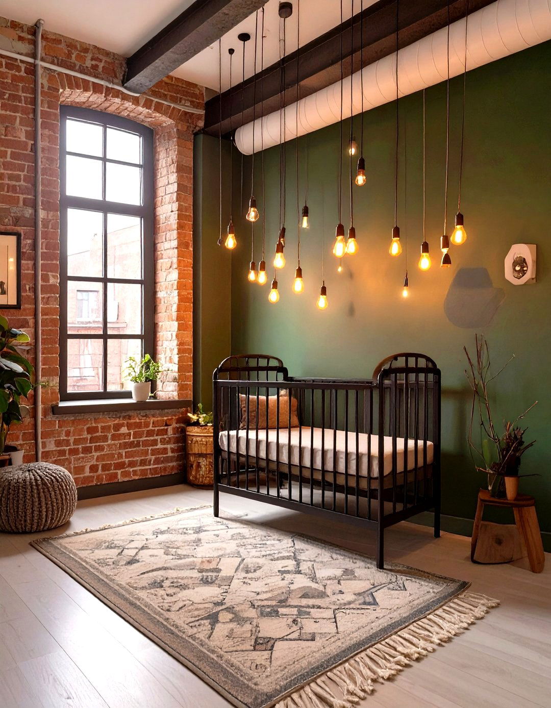 The Army Green Industrial Nursery - 30 green nursery ideas