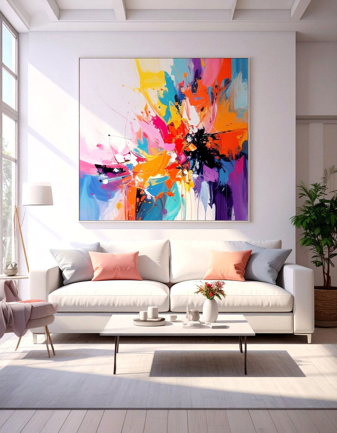 The Art Centric Neutral Living Room - 30 neutral living room ideas