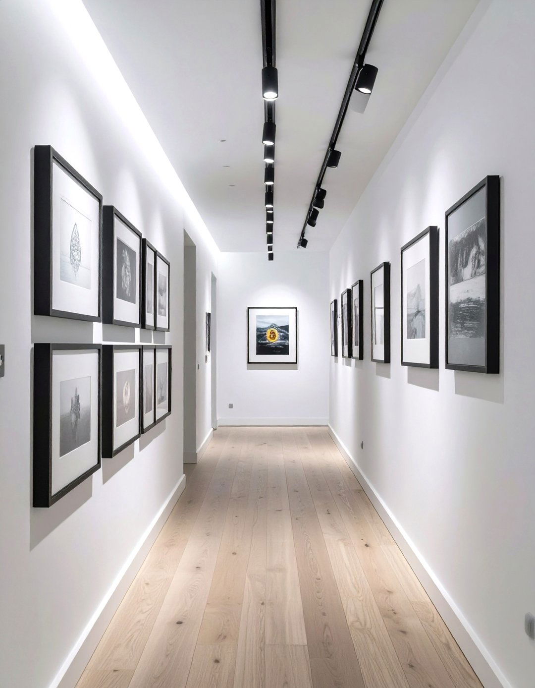 The Art Curated Gallery Wall Hallway - 30 danish interior design ideas