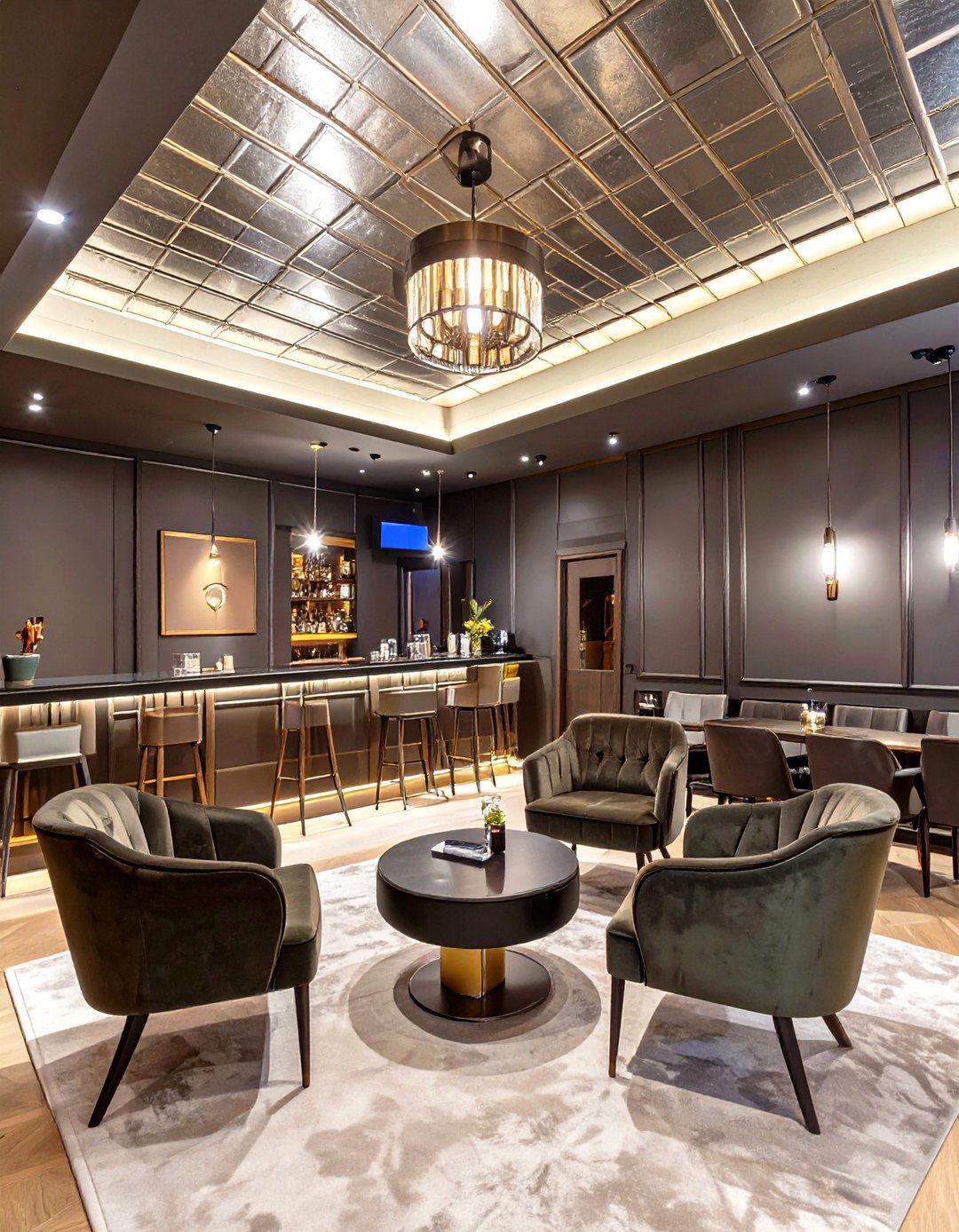 The Art Deco Basement Lounge with a Speakeasy Vibe - 30 modern art deco interior design ideas