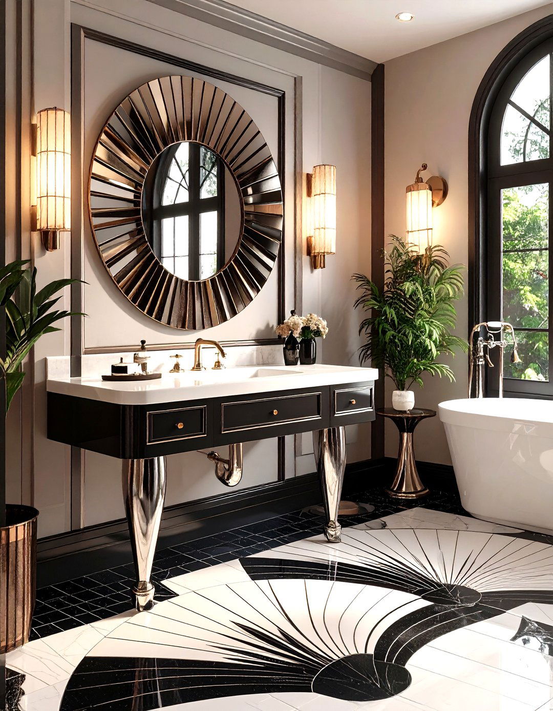 The Art Deco Glamour Bathroom - 30 limited space small bathroom designs with shower