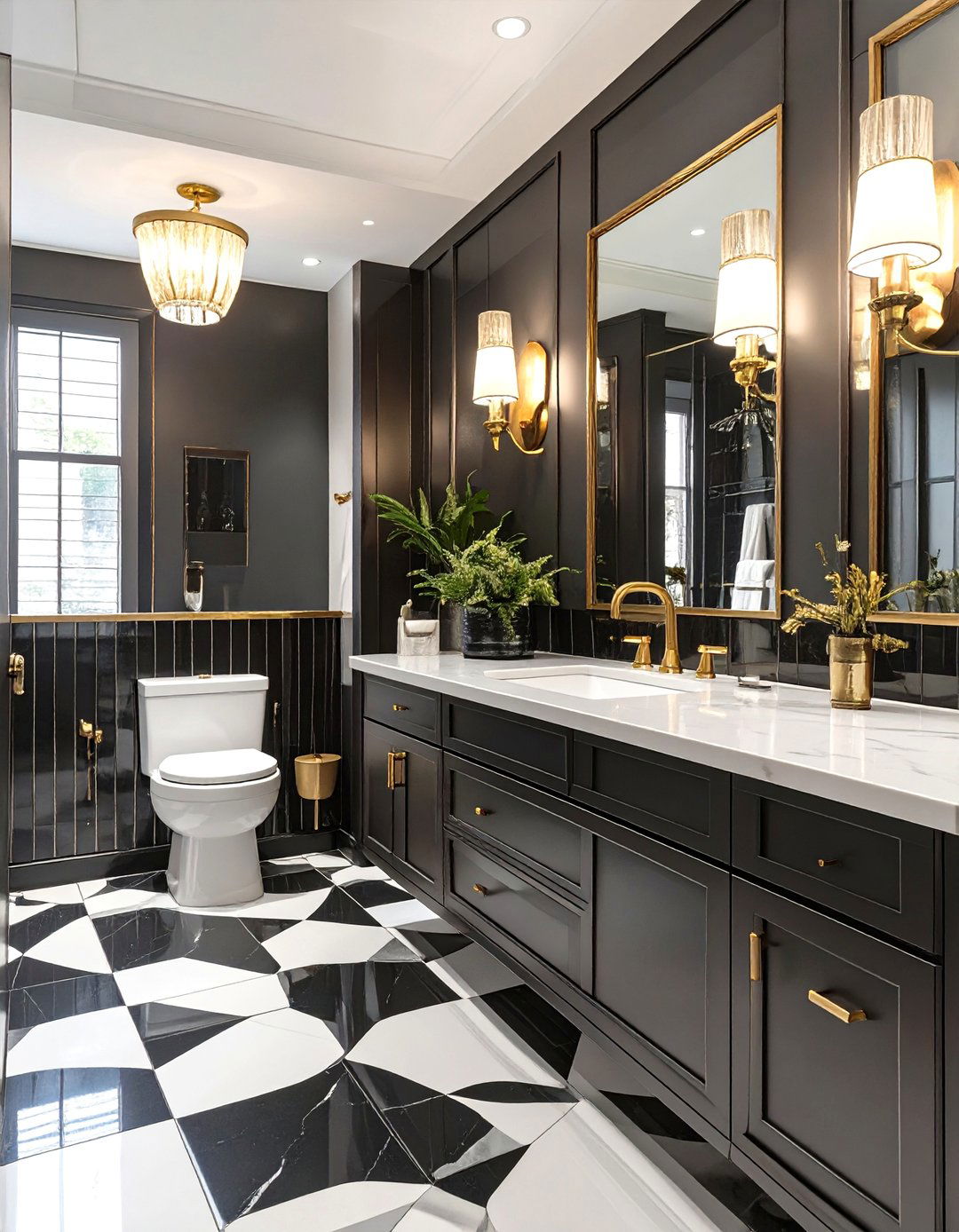 The Art Deco Glamour Bathroom - 30 bathroom remodeling ideas