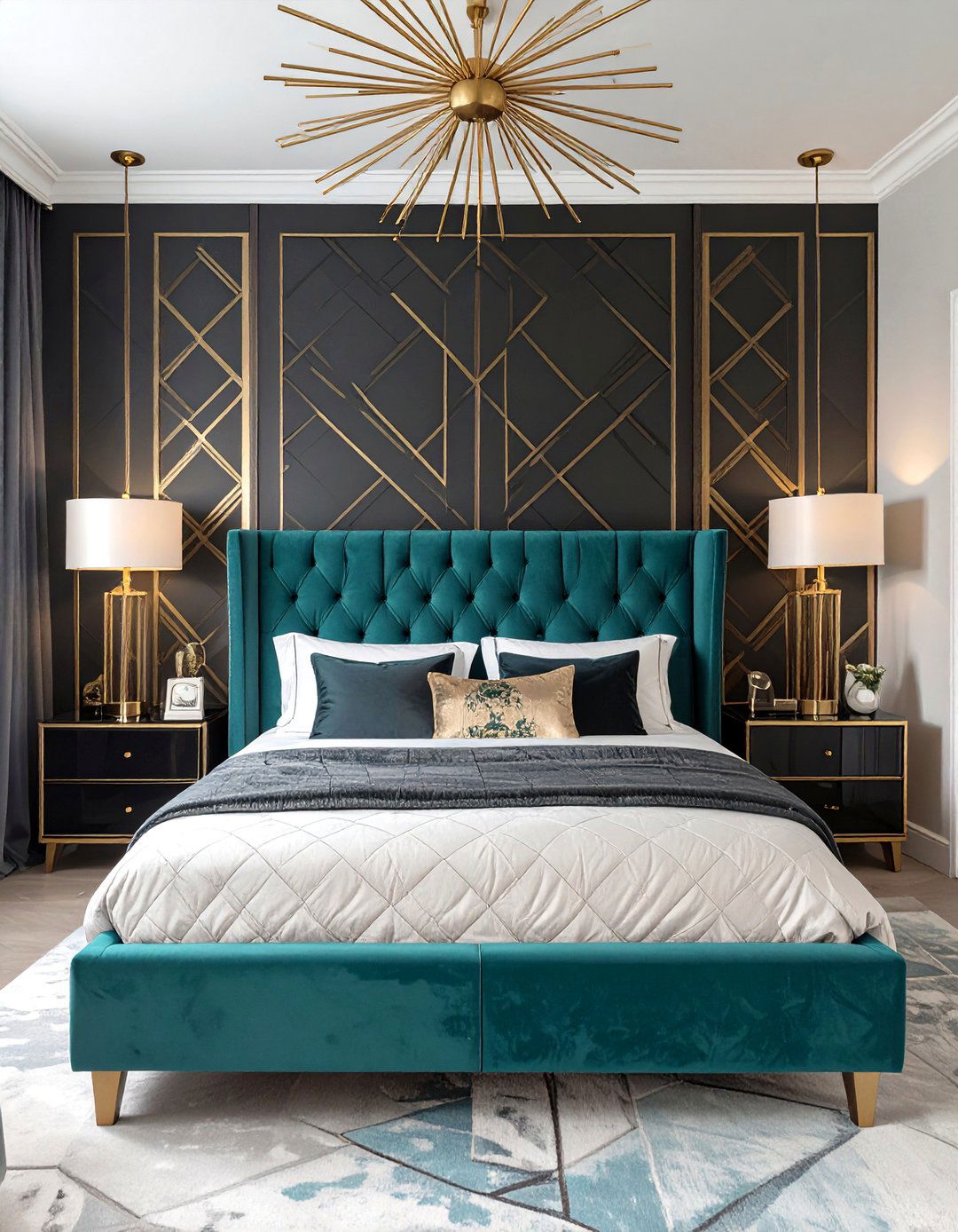 The Art Deco Glamour Bedroom - 30 cozy moody bedroom ideas