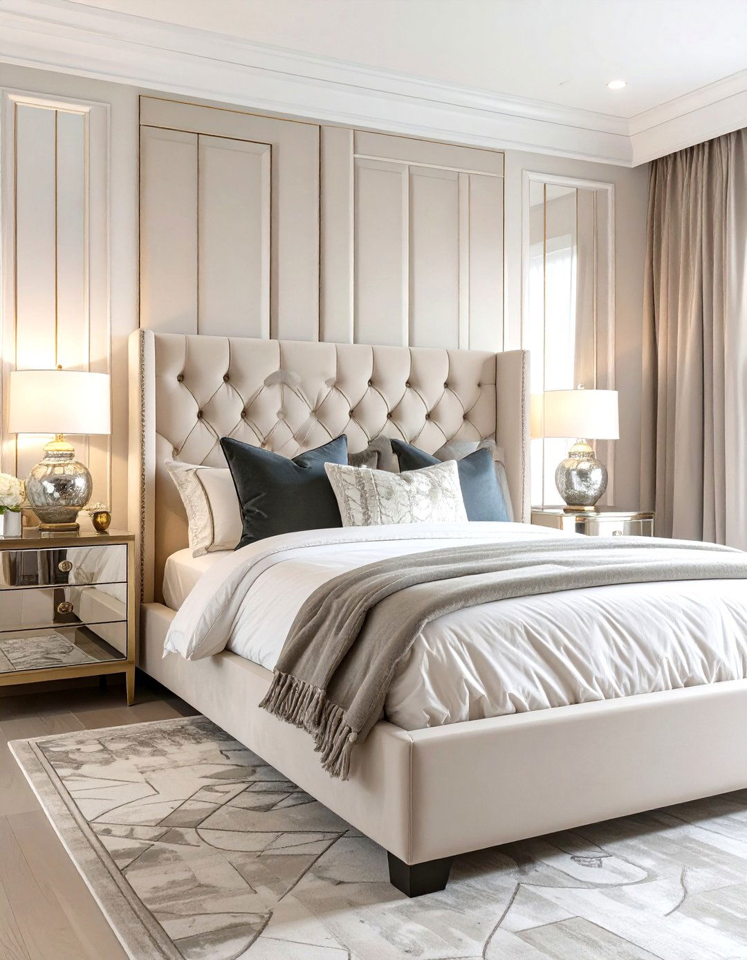 The Art Deco Glamour Bedroom - 30 cozy modern small bedroom ideas