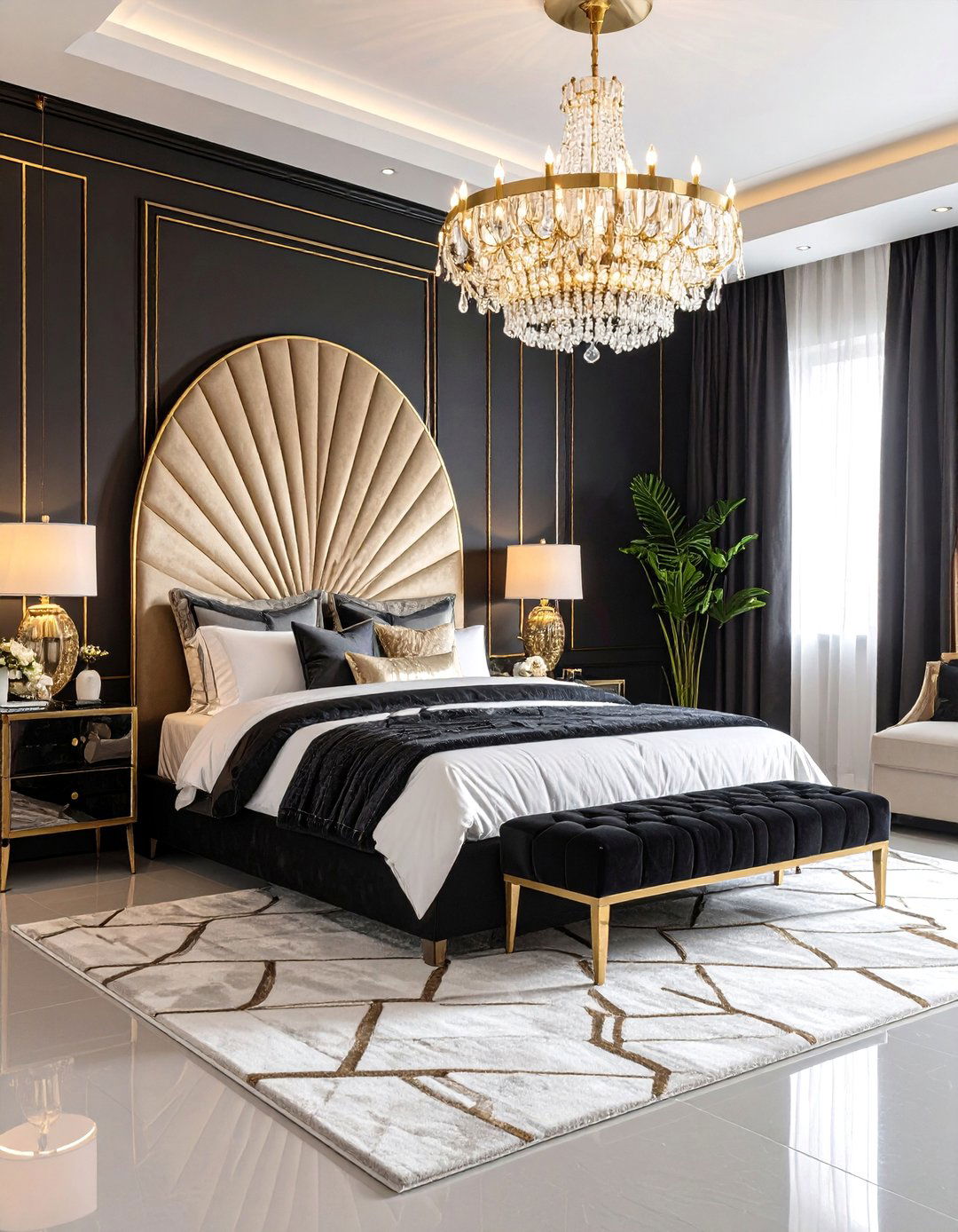 The Art Deco Glamour Bedroom - 30 3d bedroom design ideas