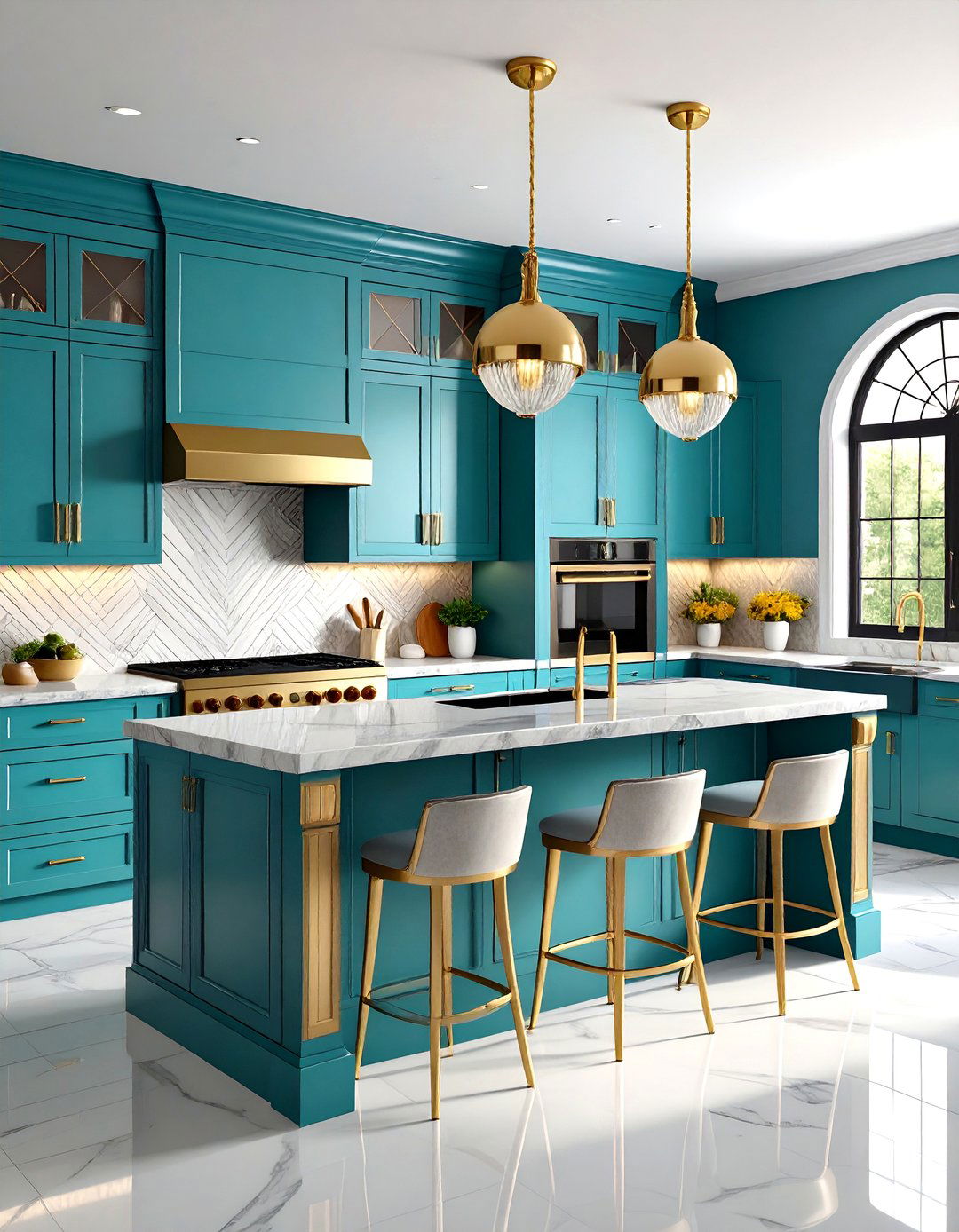 The Art Deco Glamour Kitchen - 30 kitchen improvement ideas miprenovate