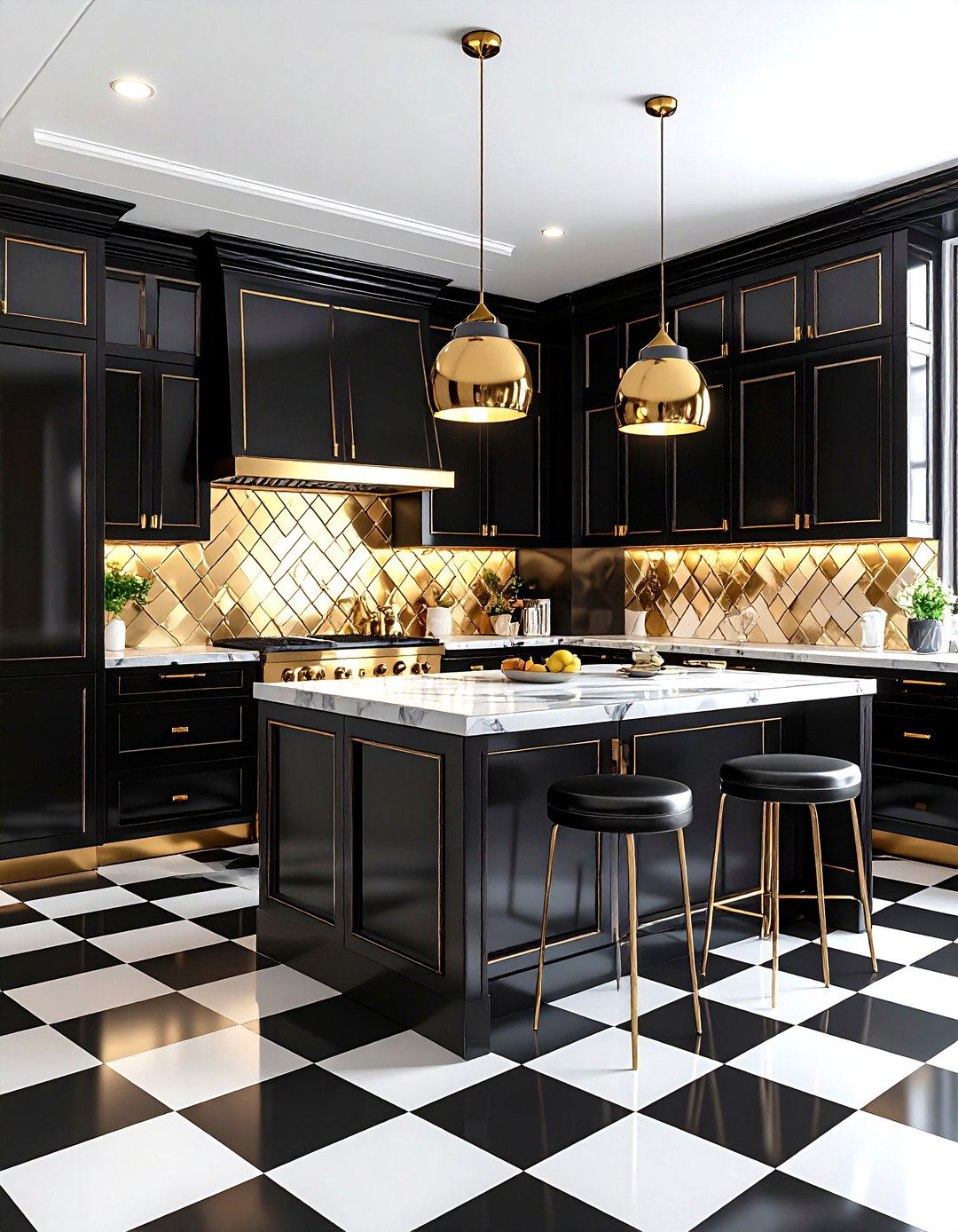 The Art Deco Glamour Kitchen - 30 kitchen inspo ideas