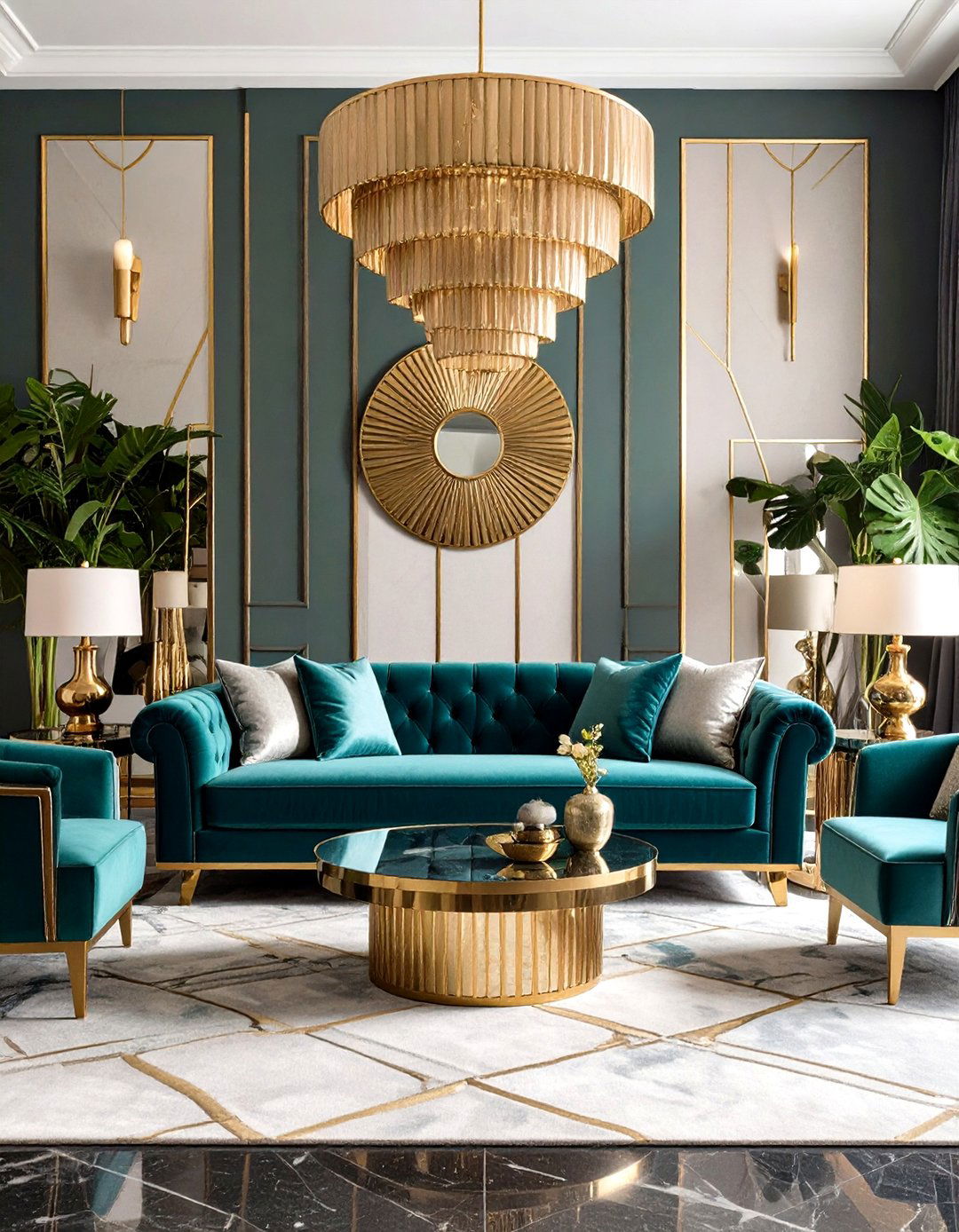 The Art Deco Glamour Living Room - 30 living room picture ideas