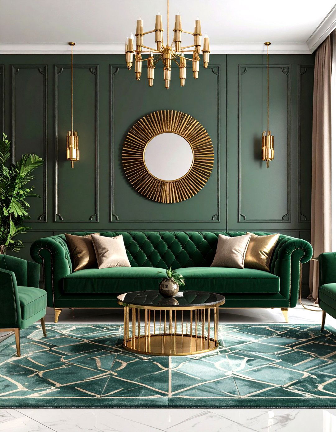 The Art Deco Glamour Living Room - 30 interior decor ideas for living room