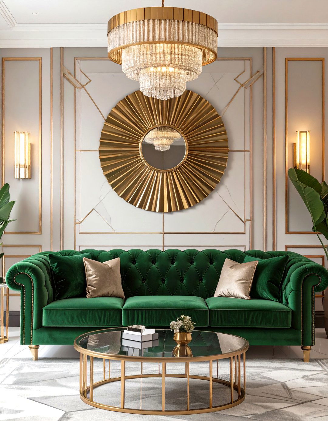 The Art Deco Glamour Lounge - 30 how to design a luxury living room ideas