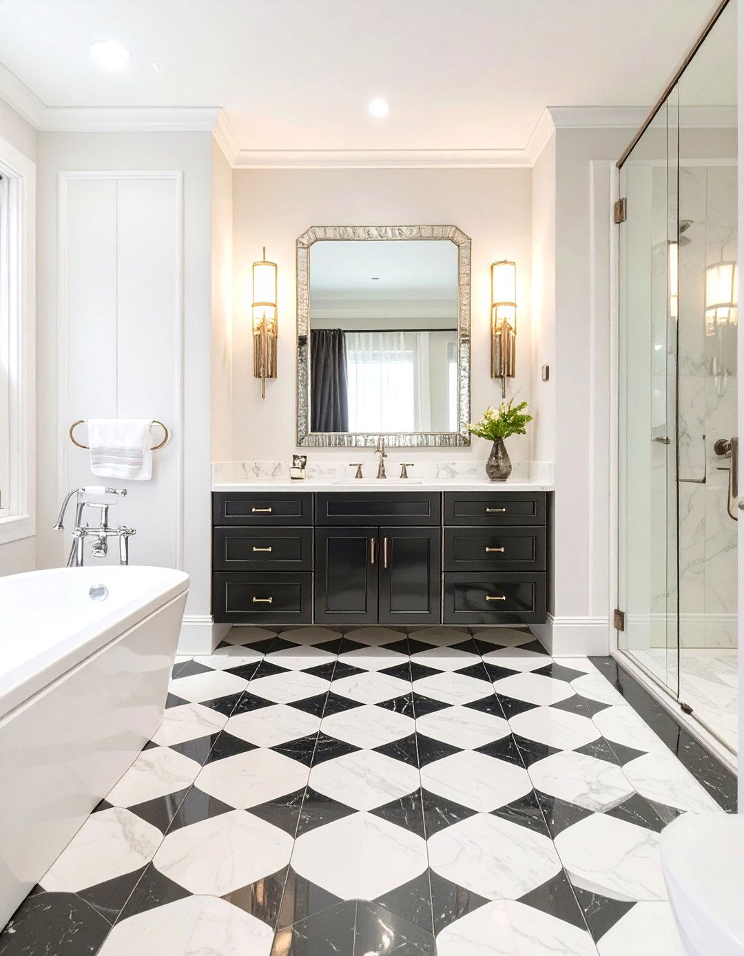 The Art Deco Glamour Master Bathroom - 30 luxury modern luxury master bathroom ideas