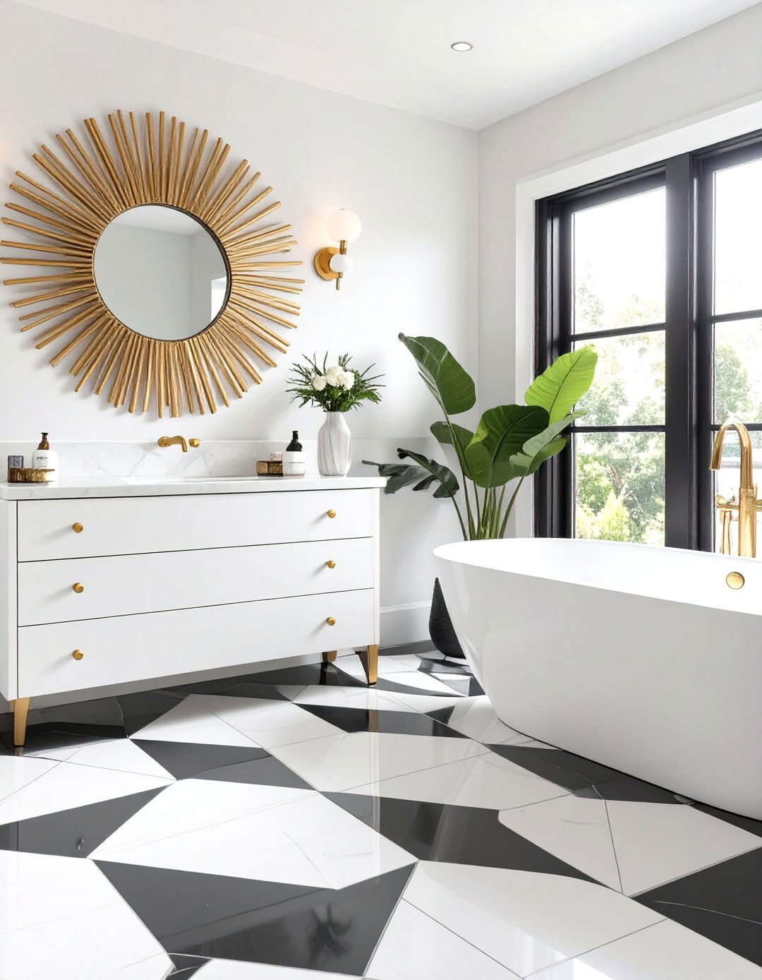 The Art Deco Glamour Master Bathroom - 30 luxury master bathroom ideas