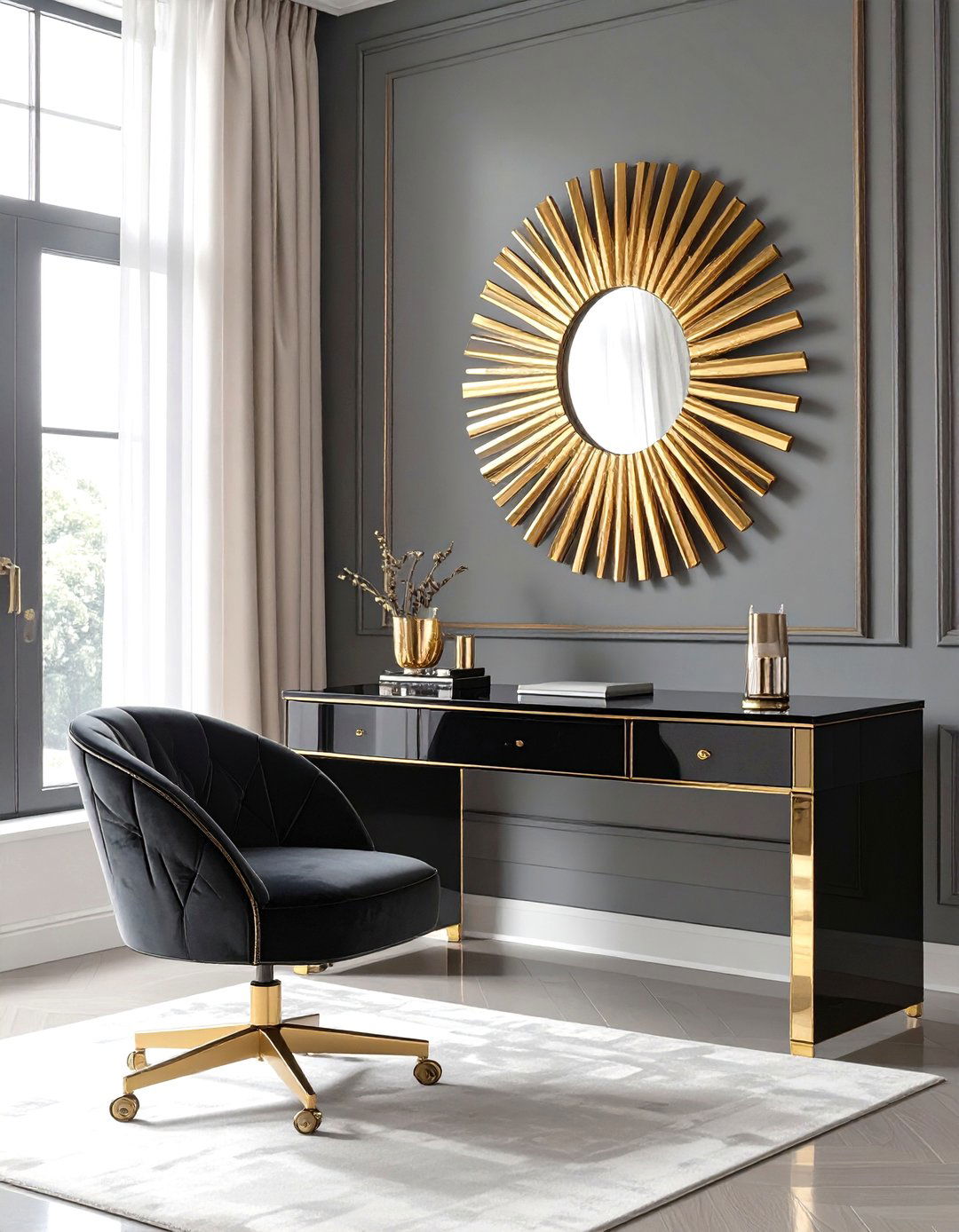 The Art Deco Glamour Office - 30 office decor inspiration