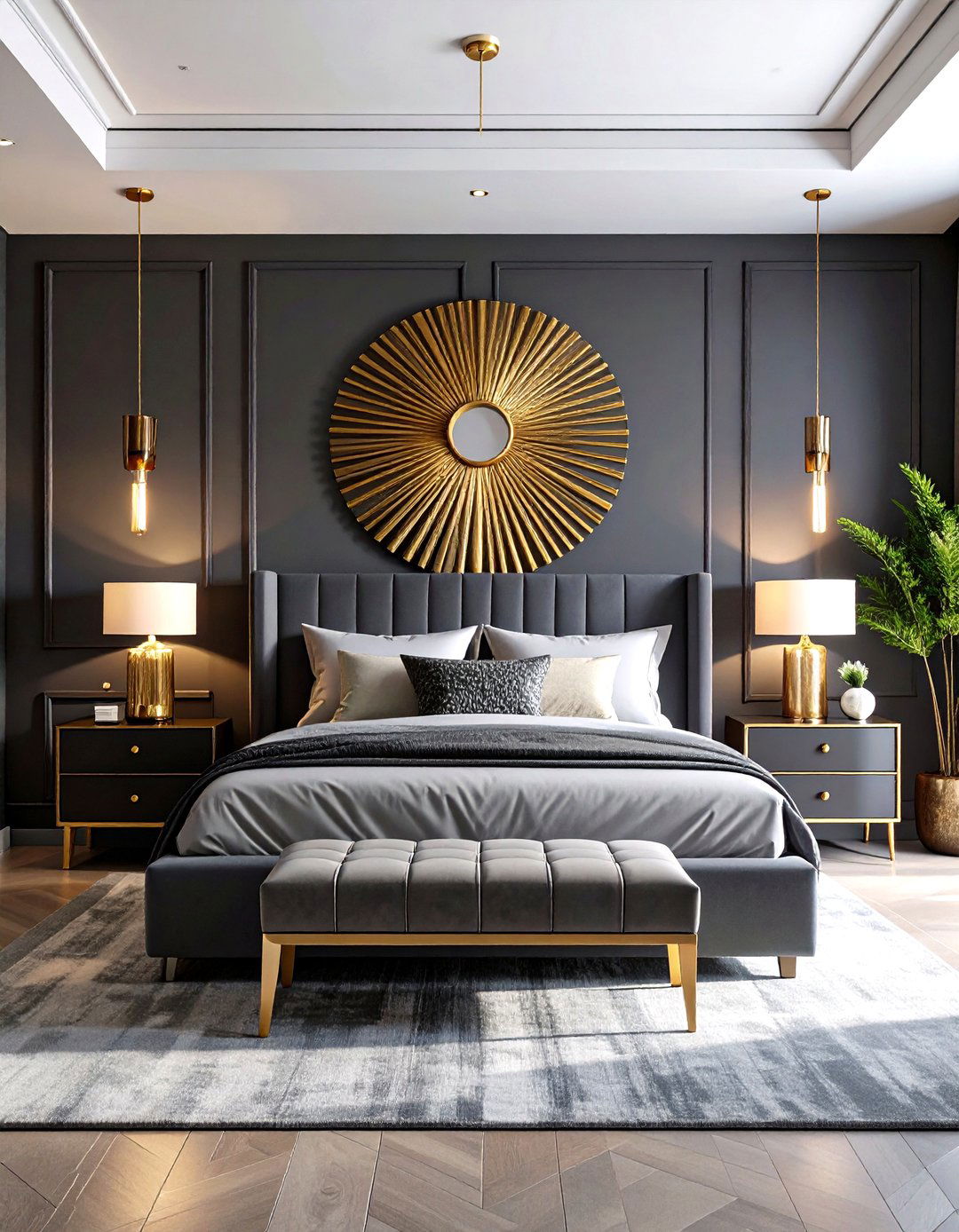 The Art Deco Grey Bedroom - 30 grey bedroom ideas