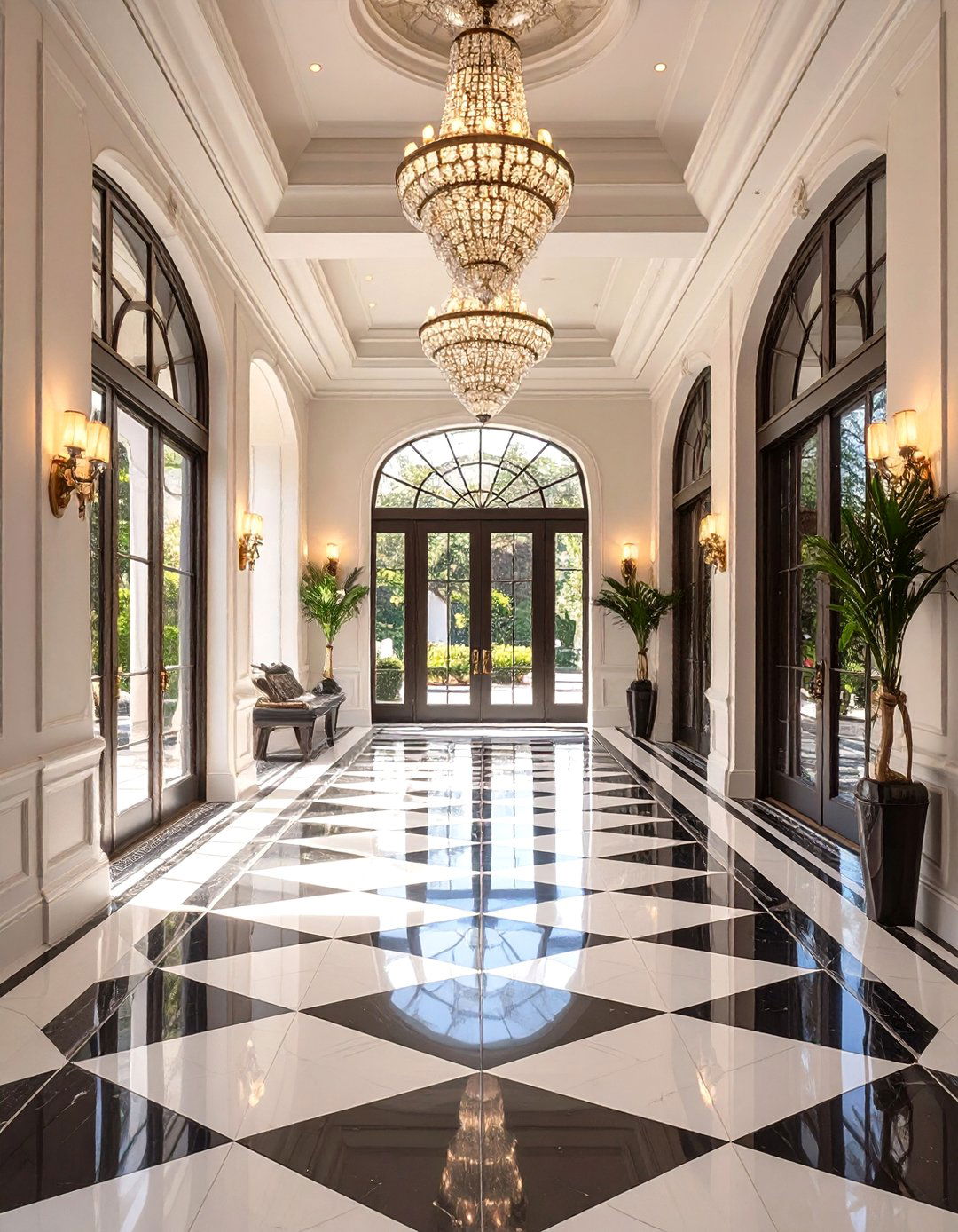 The Art Deco Hallway - 30 enclosed breezeway ideas from garage to house