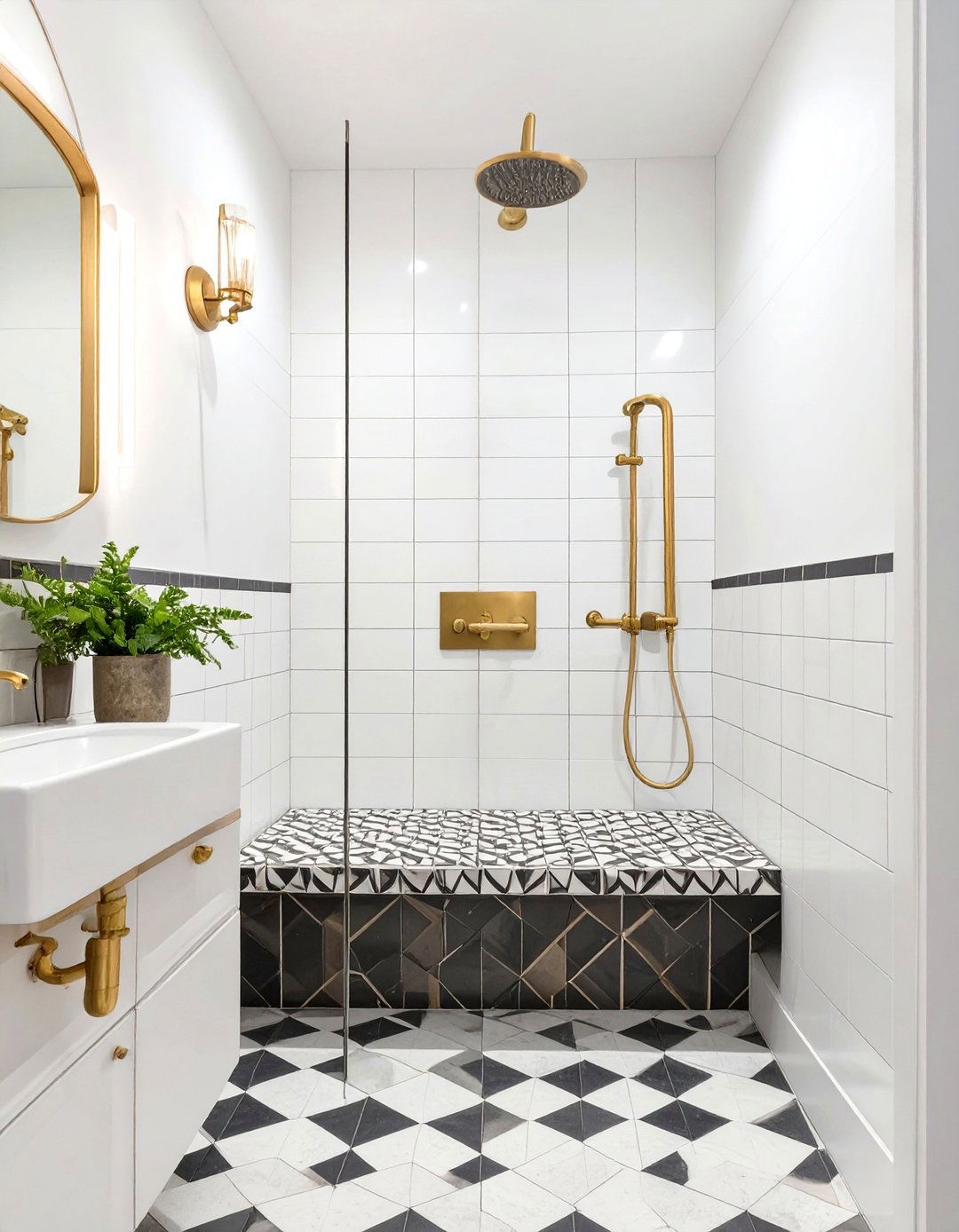 The Art Deco Handicap Shower - 30 handicap shower ideas