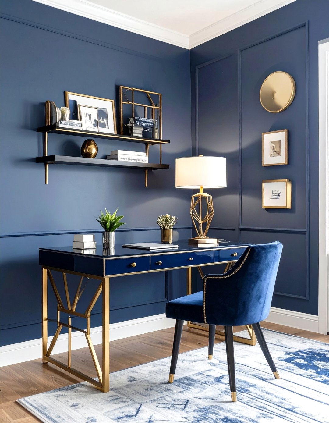 The Art Deco Home Office with Metallic Accents - 30 modern art deco interior design ideas