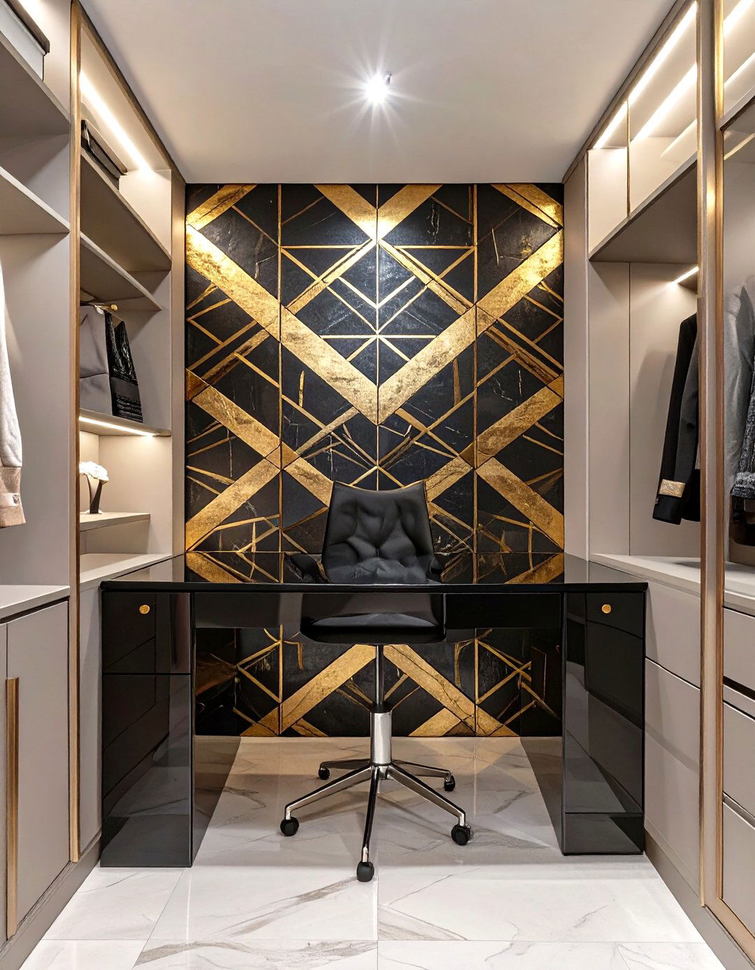 The Art Deco Inspired Alcove - 30 closet desk ideas