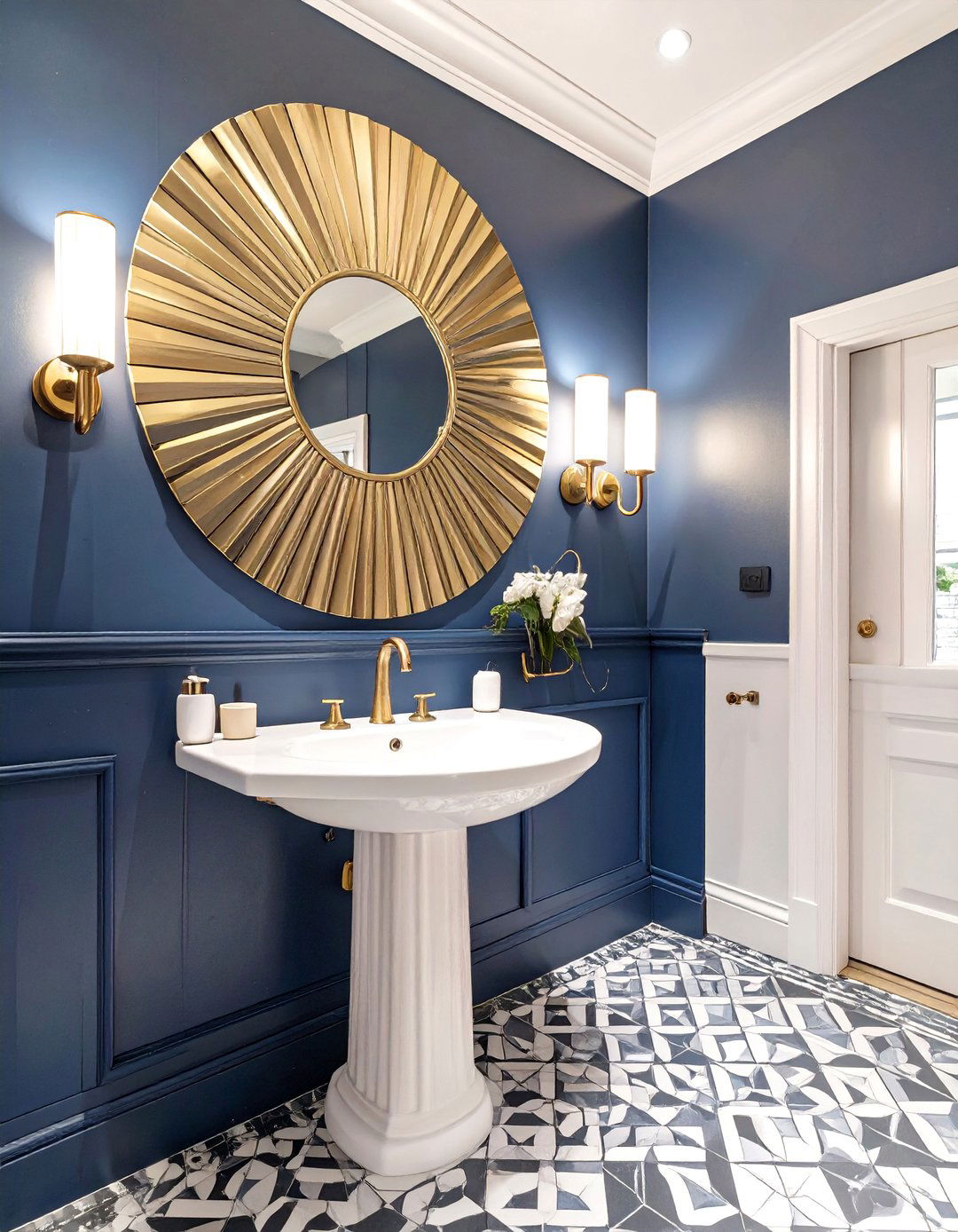 The Art Deco Inspired Bathroom - 30 dark bathroom ideas