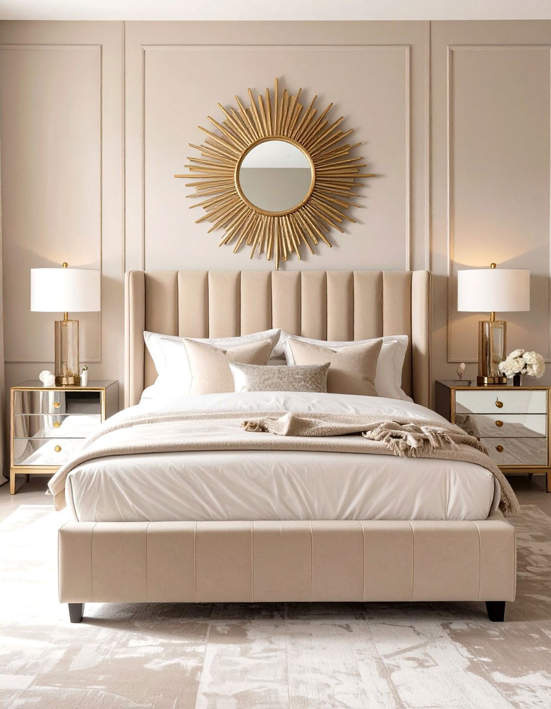 The Art Deco Inspired Beige Bedroom - 30 modern beige bedroom ideas
