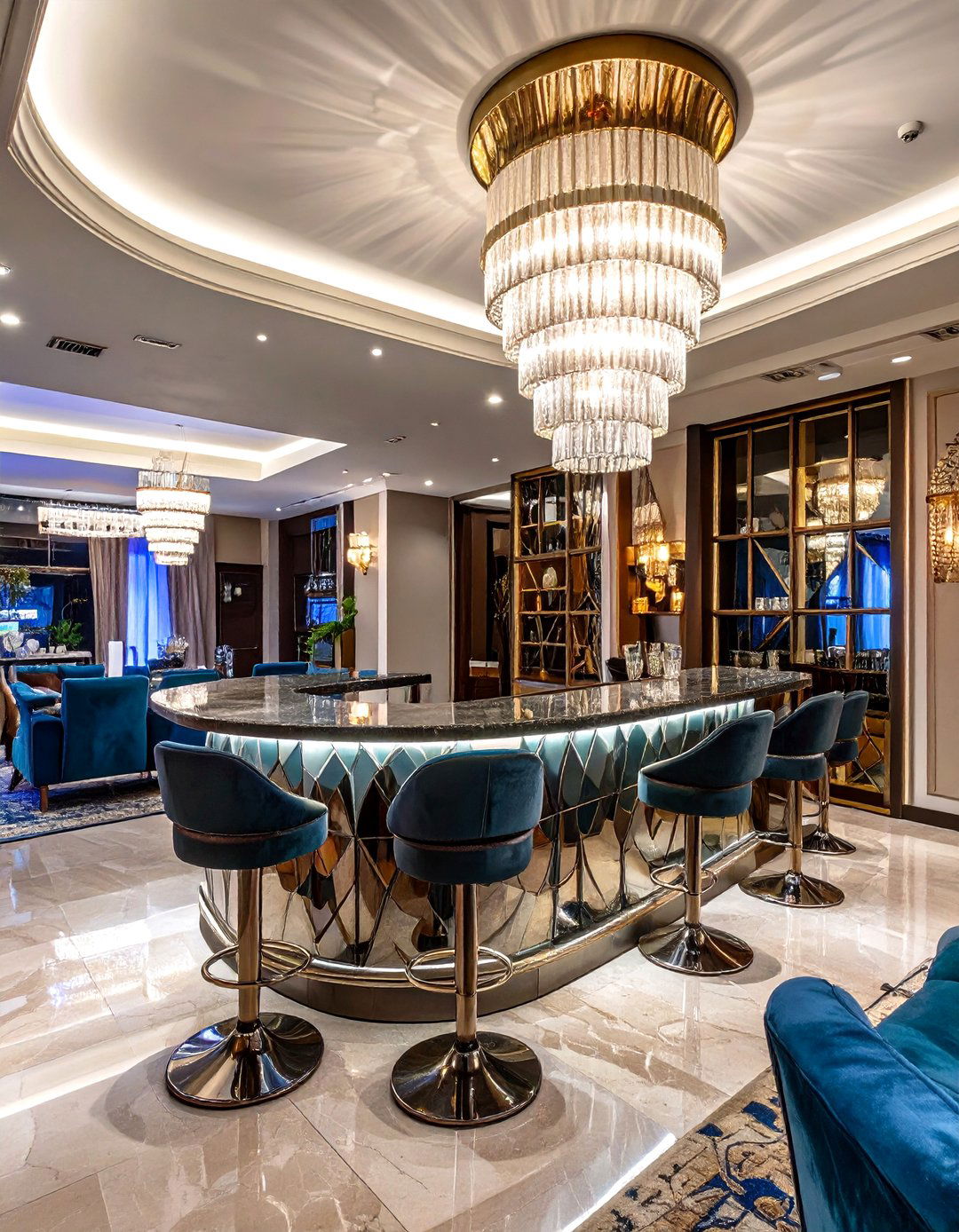 The Art Deco Inspired Entertainment Lounge - 30 basement decor ideas