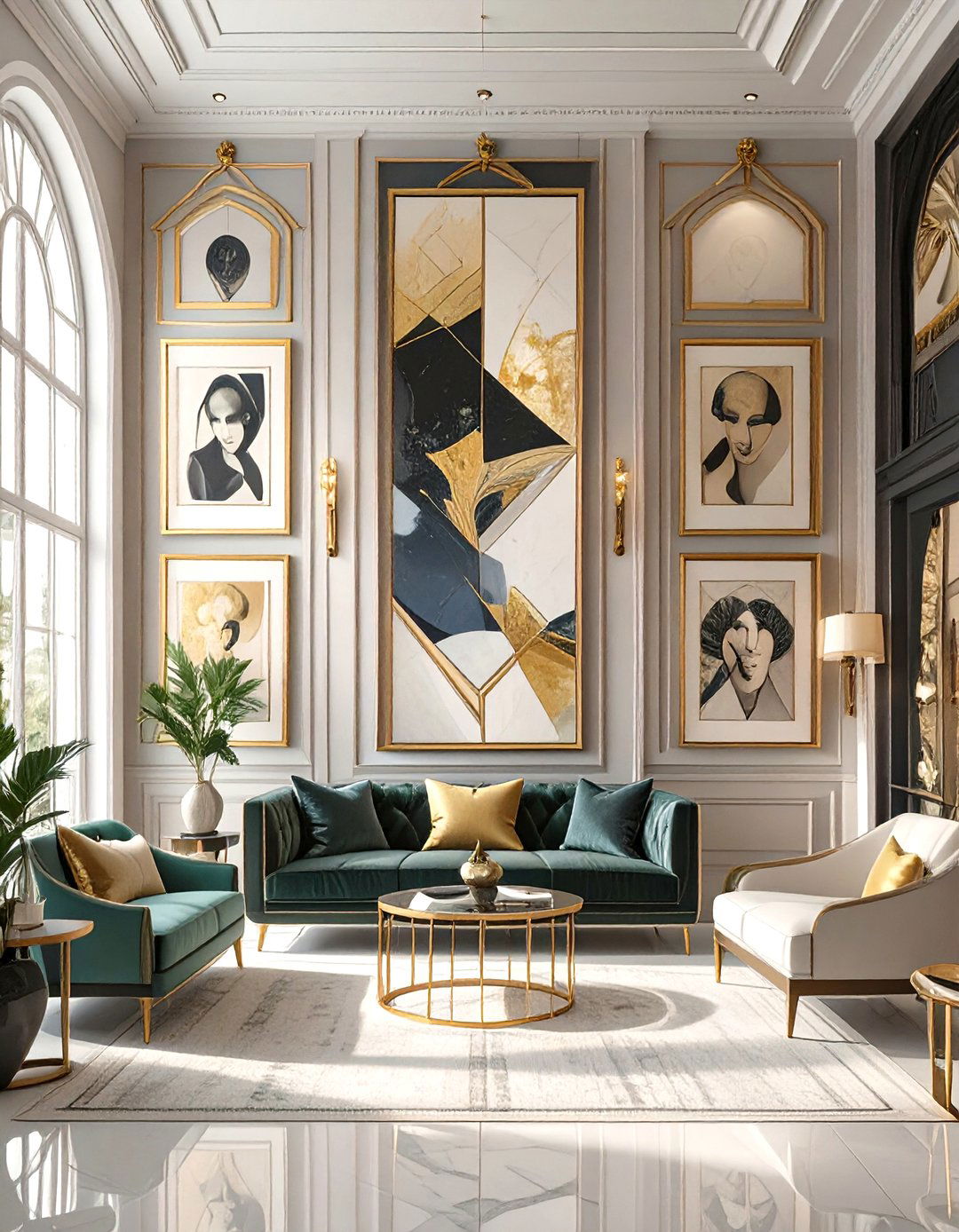 The Art Deco Inspired Gallery Wall - 30 modern art deco interior design ideas
