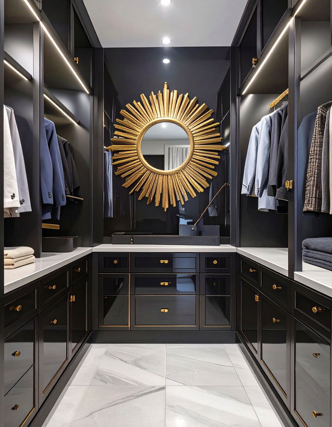 The Art Deco Inspired Geometric Closet - 30 closet remodel ideas