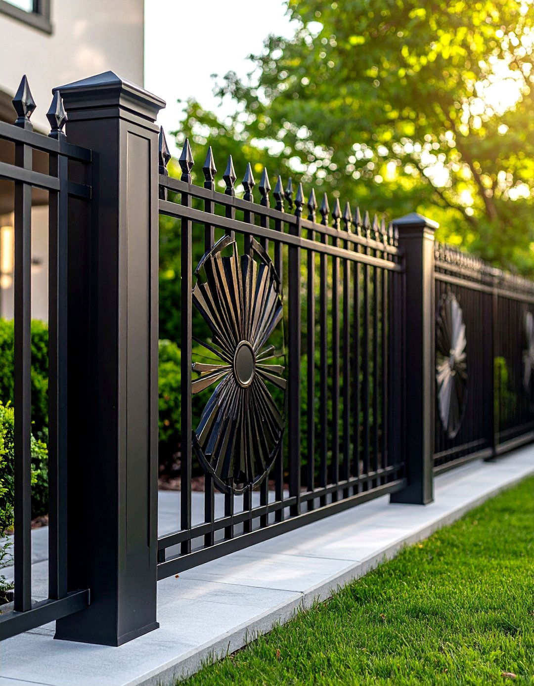 The Art Deco Inspired Geometric Fence - 30 front yard fencing ideas