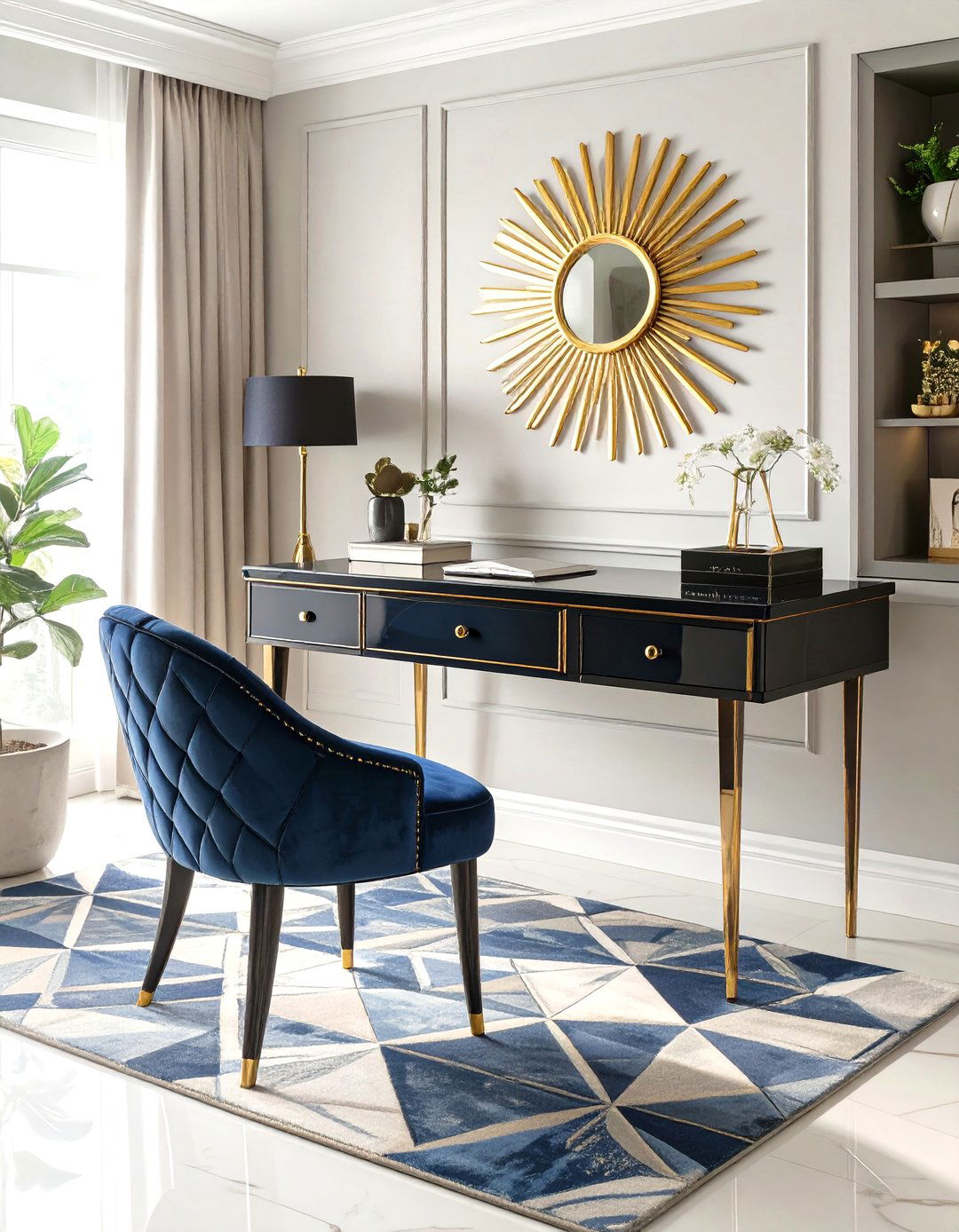 The Art Deco Inspired Home Office - 30 home office decor ideas for her