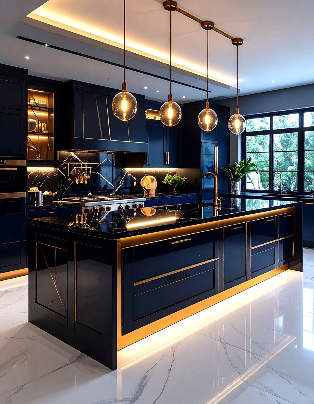 The Art Deco Inspired Kitchen Island