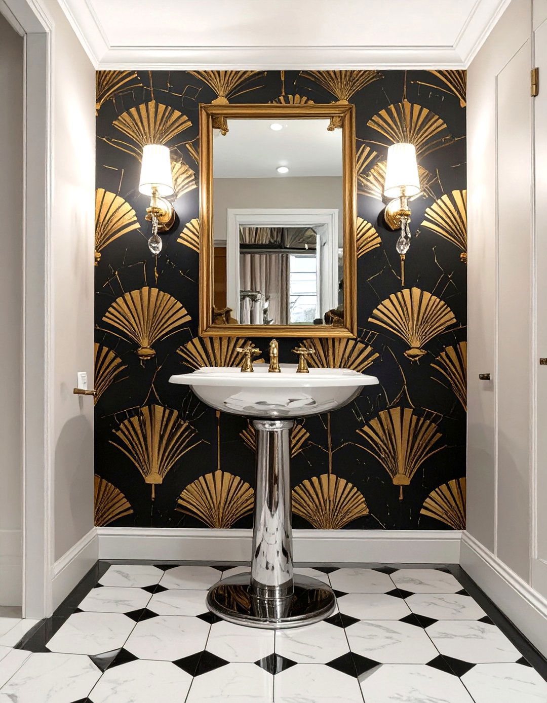 The Art Deco Inspired Powder Room - 30 interior design blogs ideas