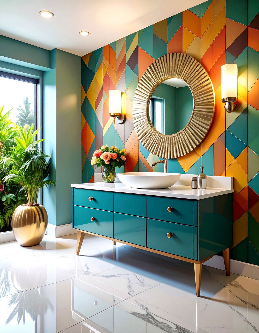 The Art Deco Inspired Powder Room - 30 interior design furniture ideas