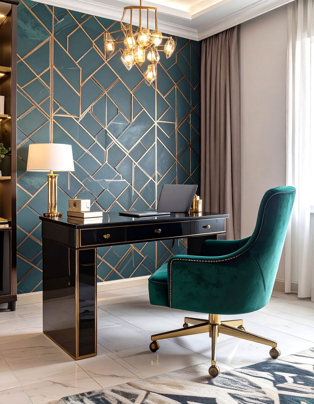 The Art Deco Inspired Small Office - 30 modern small office interior design ideas