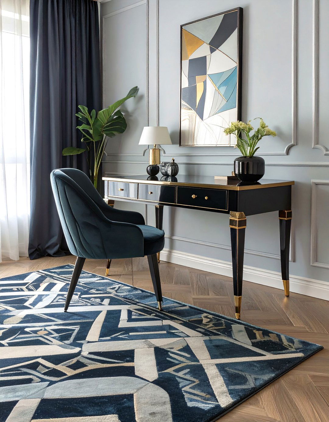 The Art Deco Inspired Workspace - 30 guest room office ideas