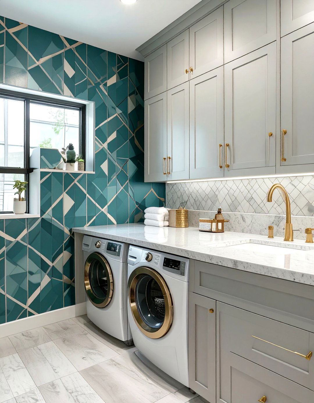 The Art Deco Laundry Room Transformation - 30 modern art deco interior design ideas