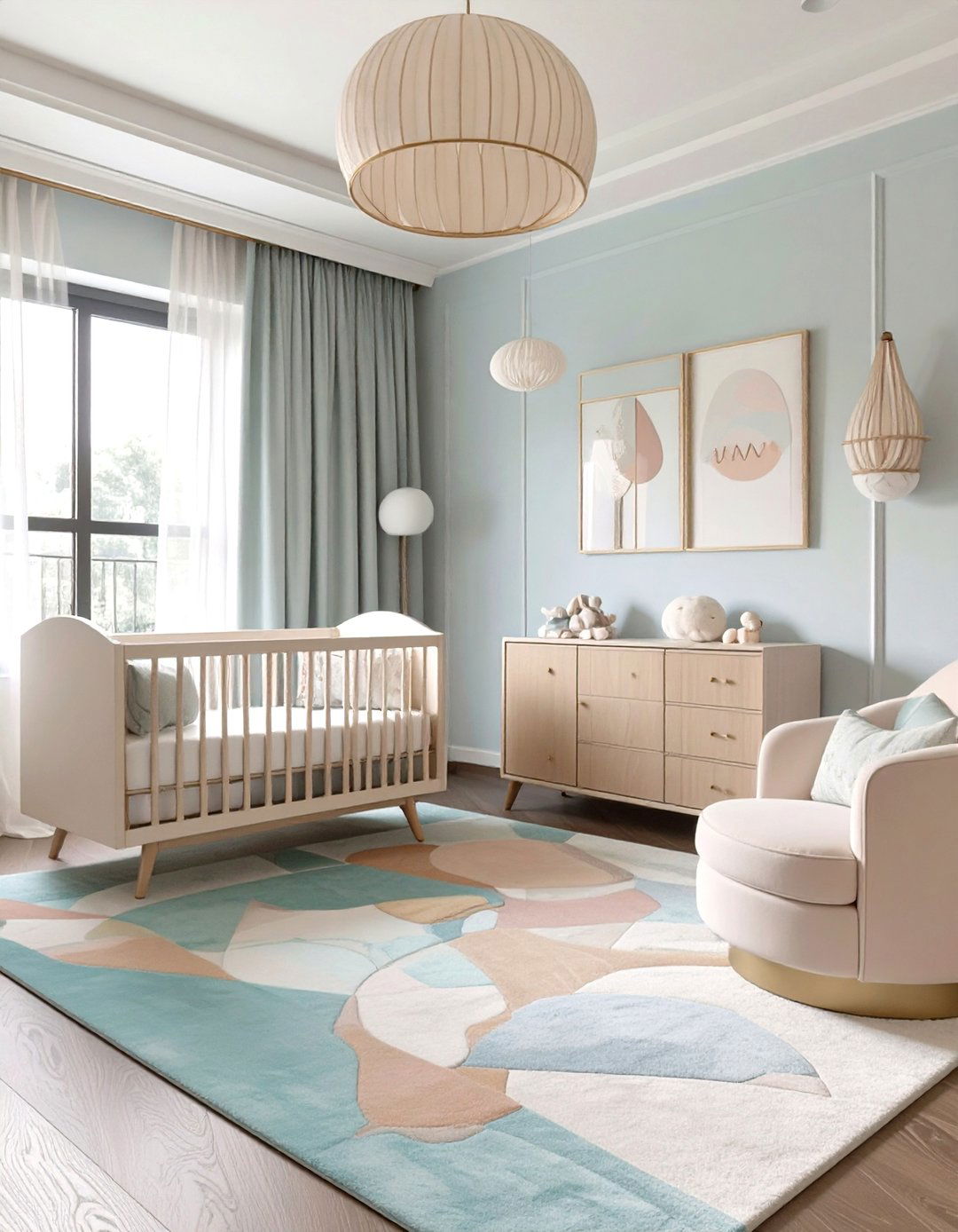 The Art Deco Nursery with Soft Geometrics - 30 modern art deco interior design ideas