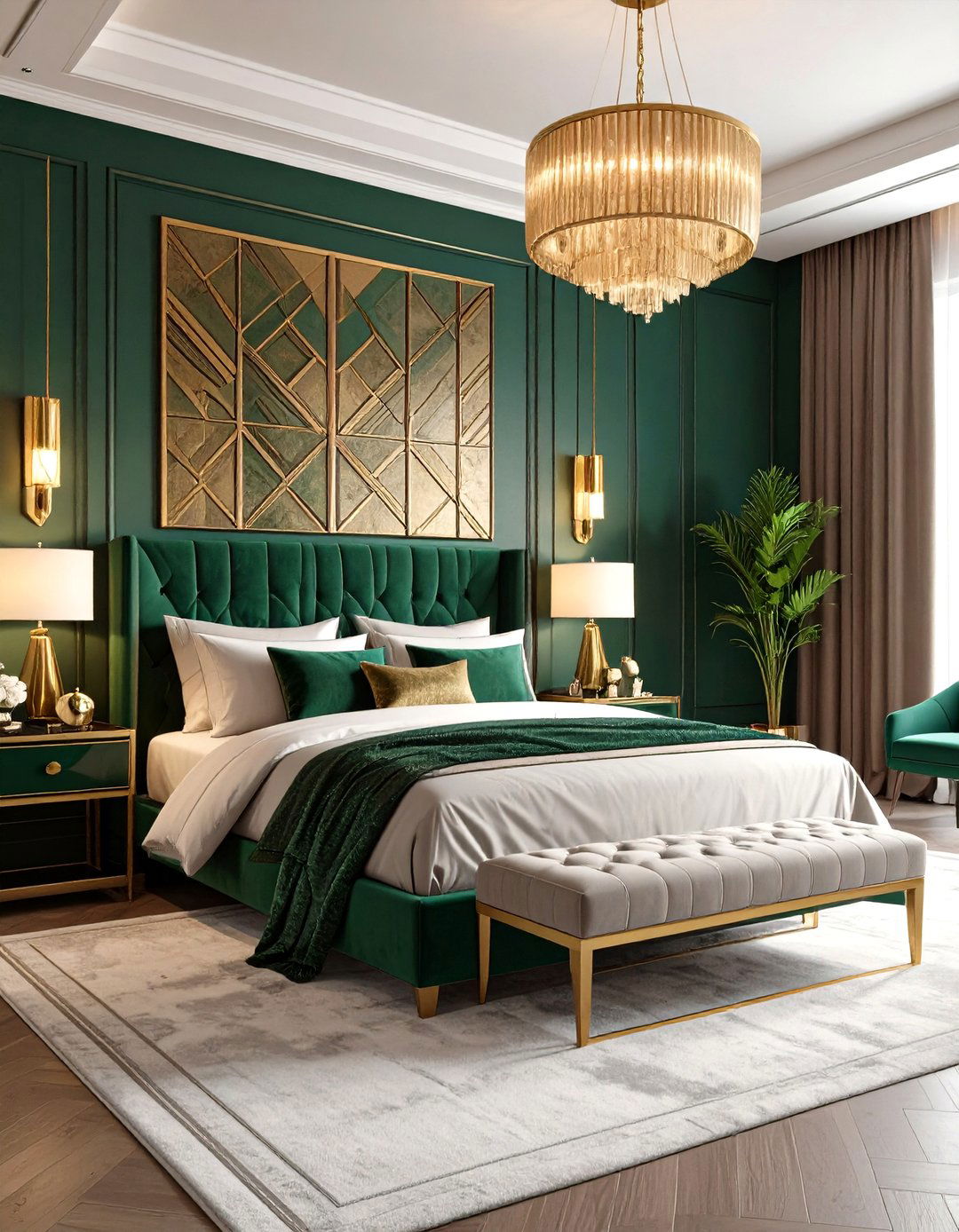 The Art Deco Revival AI Bedroom - 30 ai bedroom design ideas