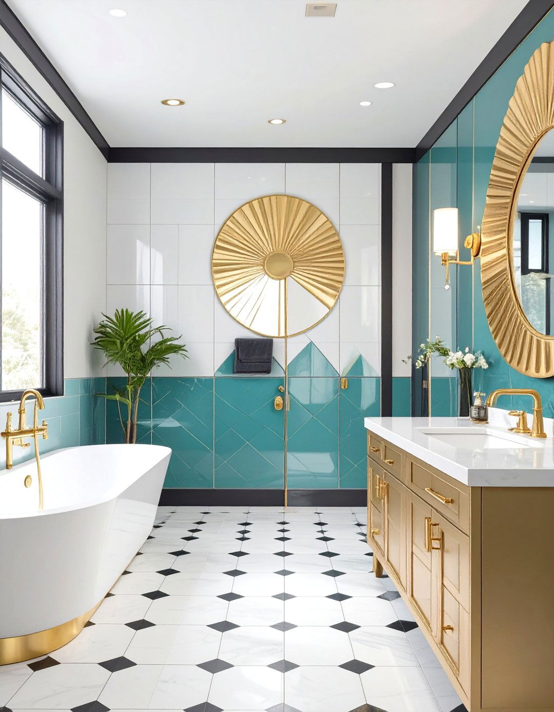 The Art Deco Revival Bathroom - 30 bathroom decor ideas 2025