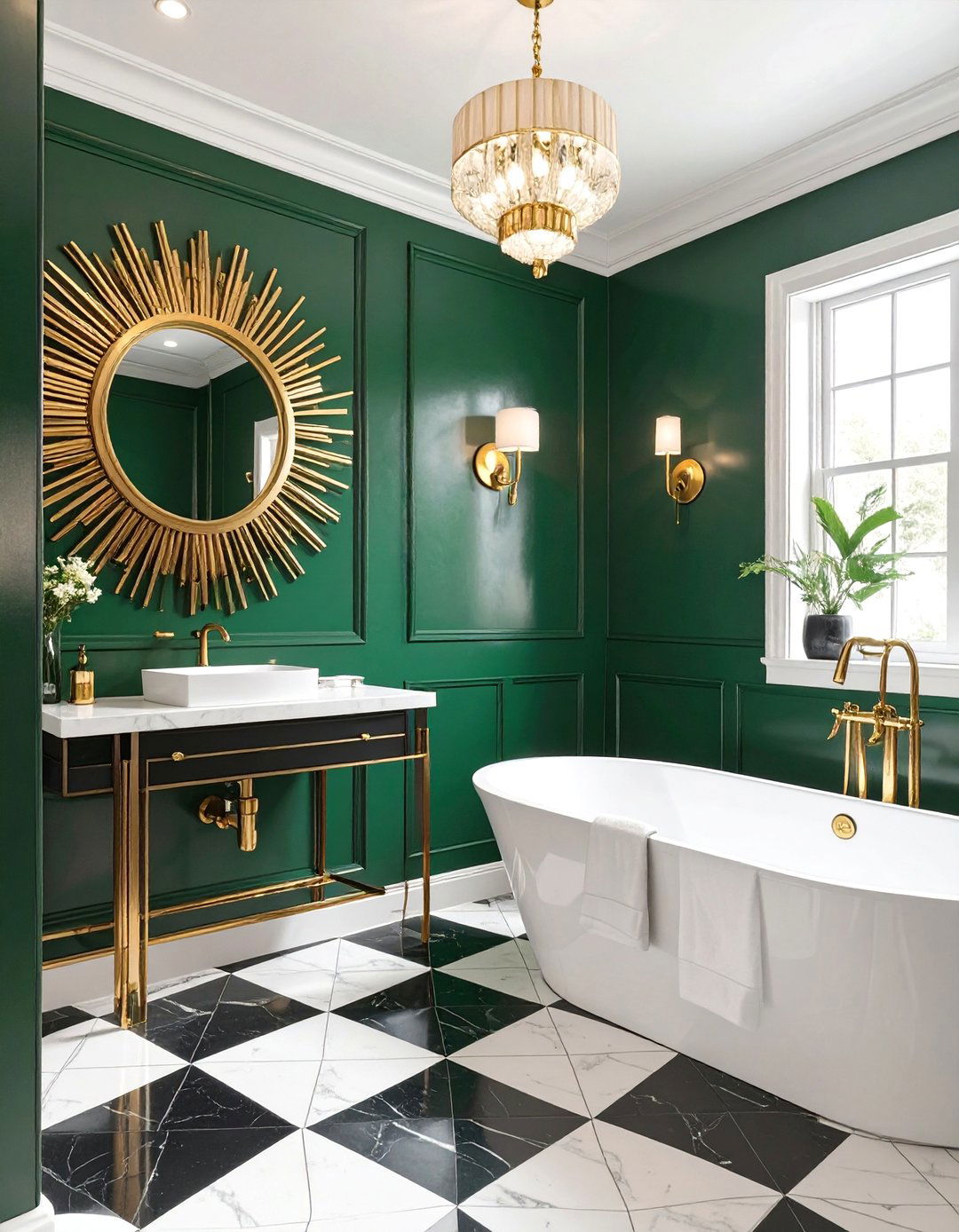 The Art Deco Revival Bathroom - 30 bathroom color ideas 2025