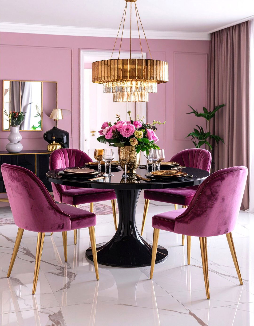 The Art Deco Revival Dining Room - 30 80s interior design ideas