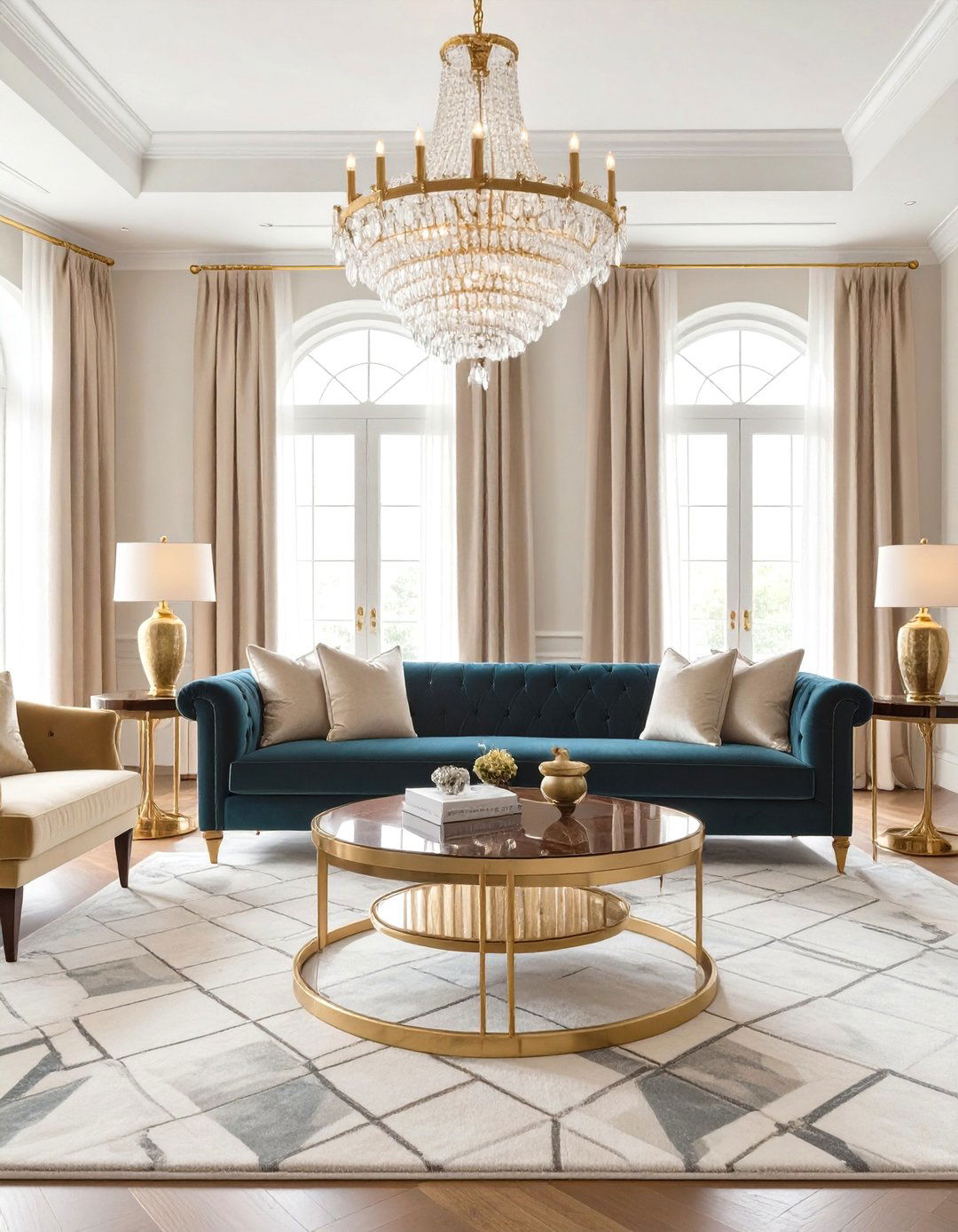 The Art Deco Revival Living Room - 30 interior design games ideas