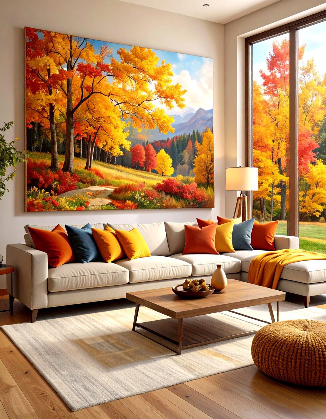 The Art Inspired Autumn Living Room - 30 living room fall decor ideas