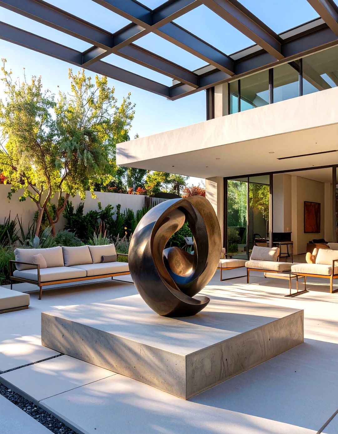 The Art Inspired Sculpture Patio - 30 modern patio ideas