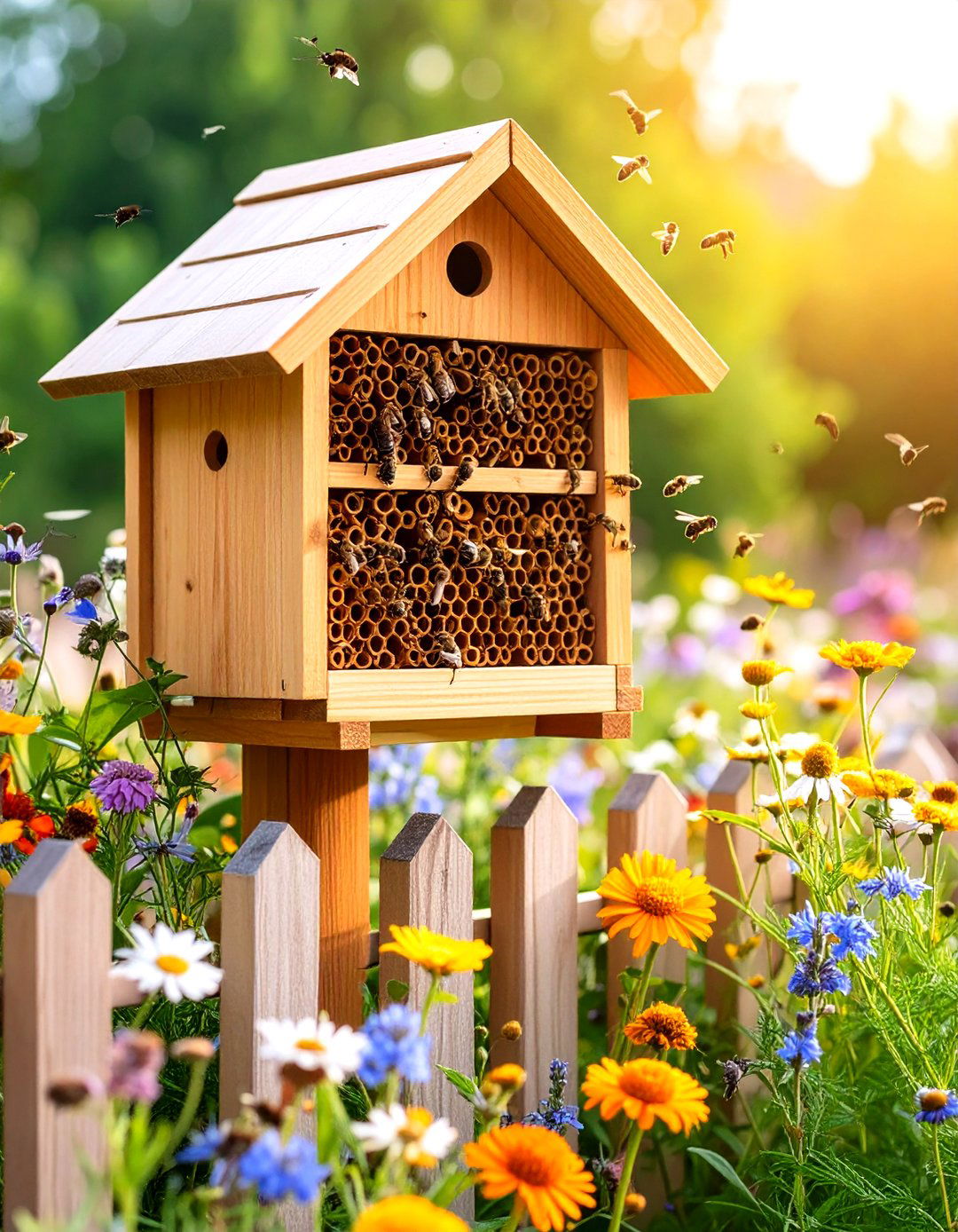 The Artisan Bee Hotel and Wildflower Seeds - 30 garden gift ideas