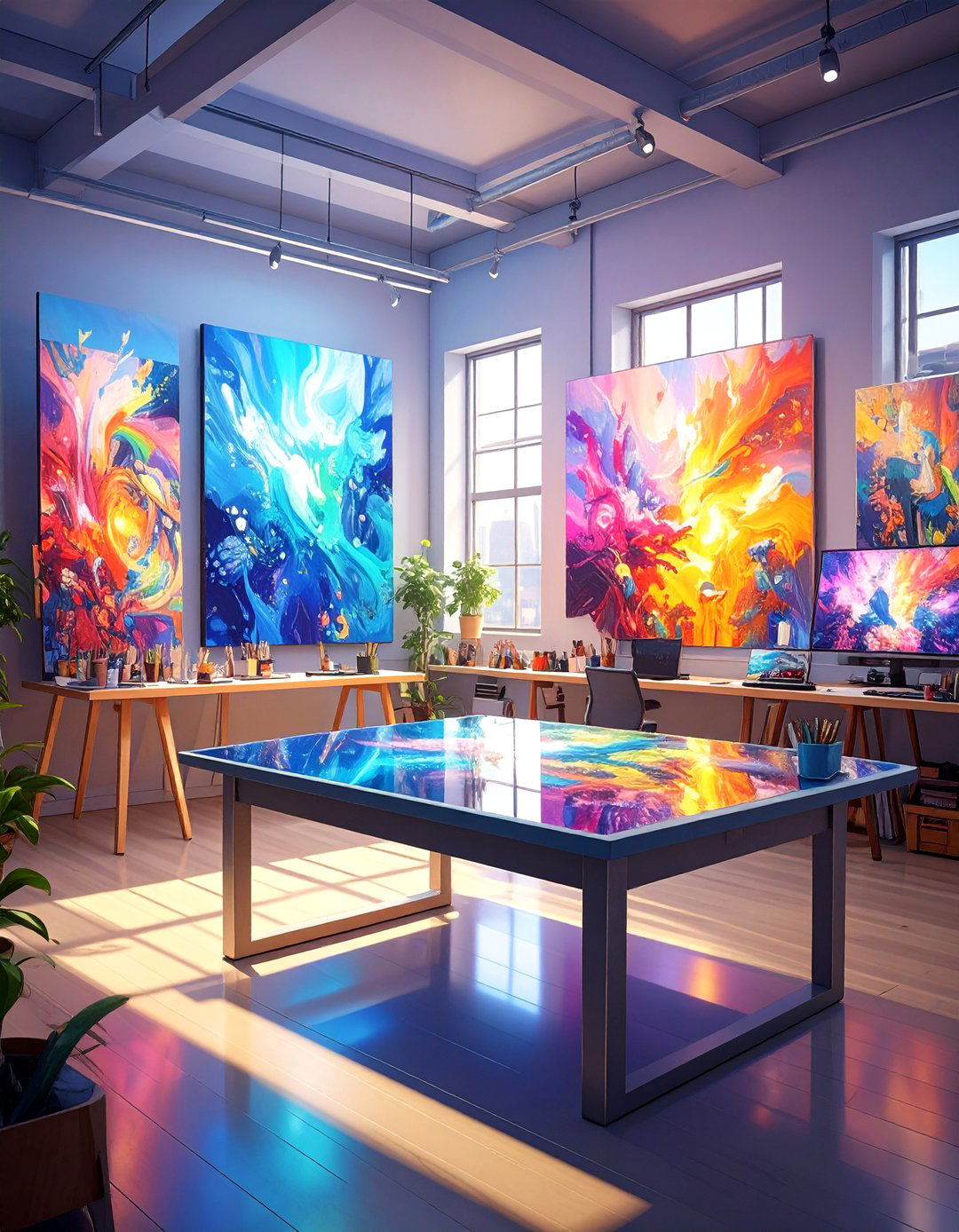 The Artistic AI Powered Studio - 30 ai home office setup ideas