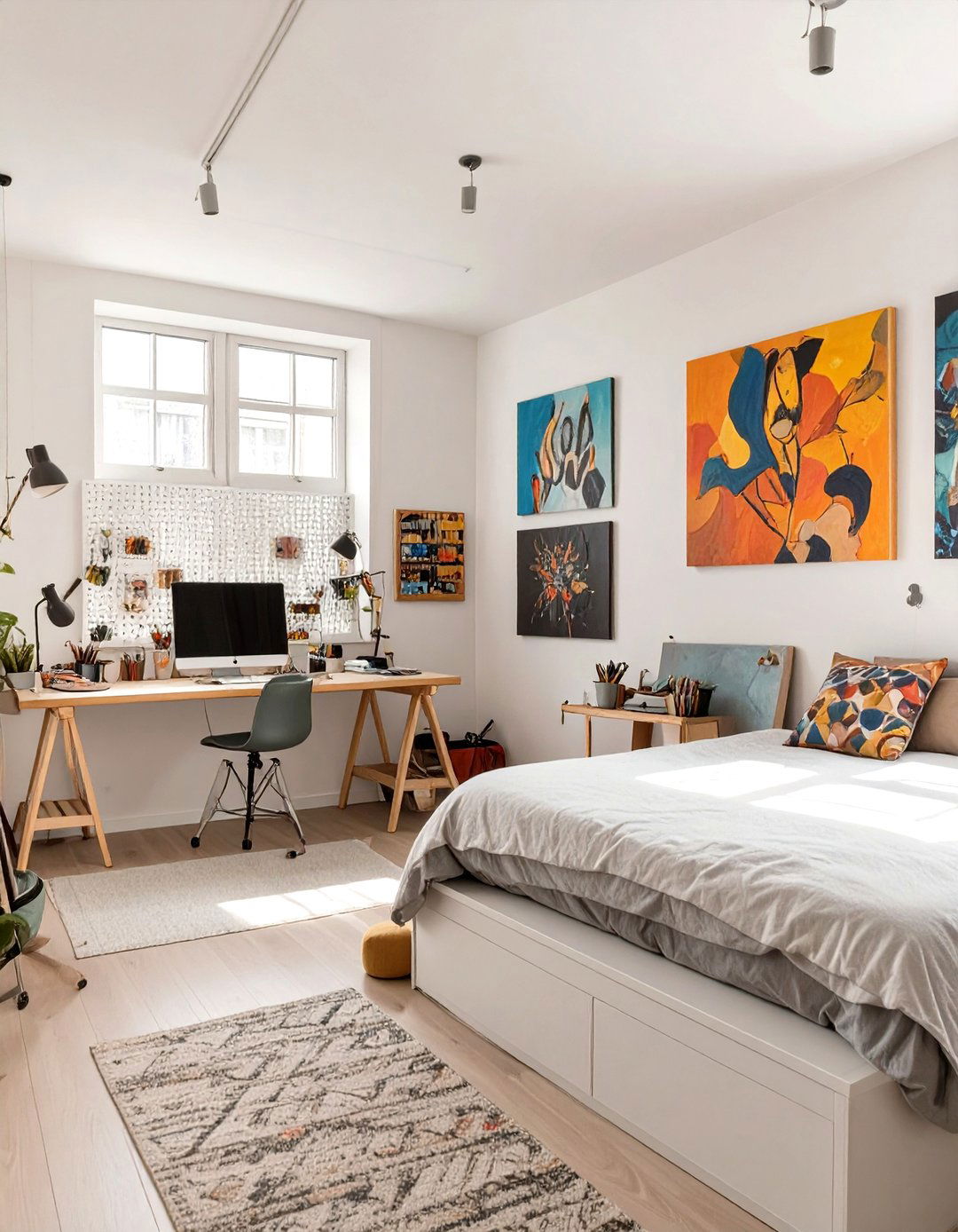 The Artistic Studio Bedroom Office - 30 guest bedroom office ideas