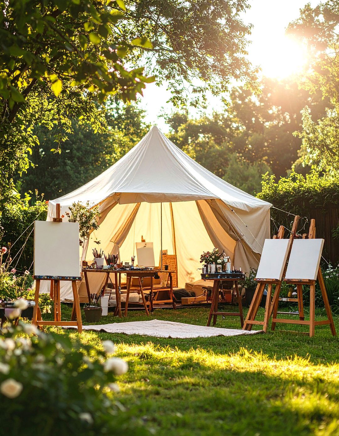 The Artists Outdoor Studio - 30 backyard camping ideas